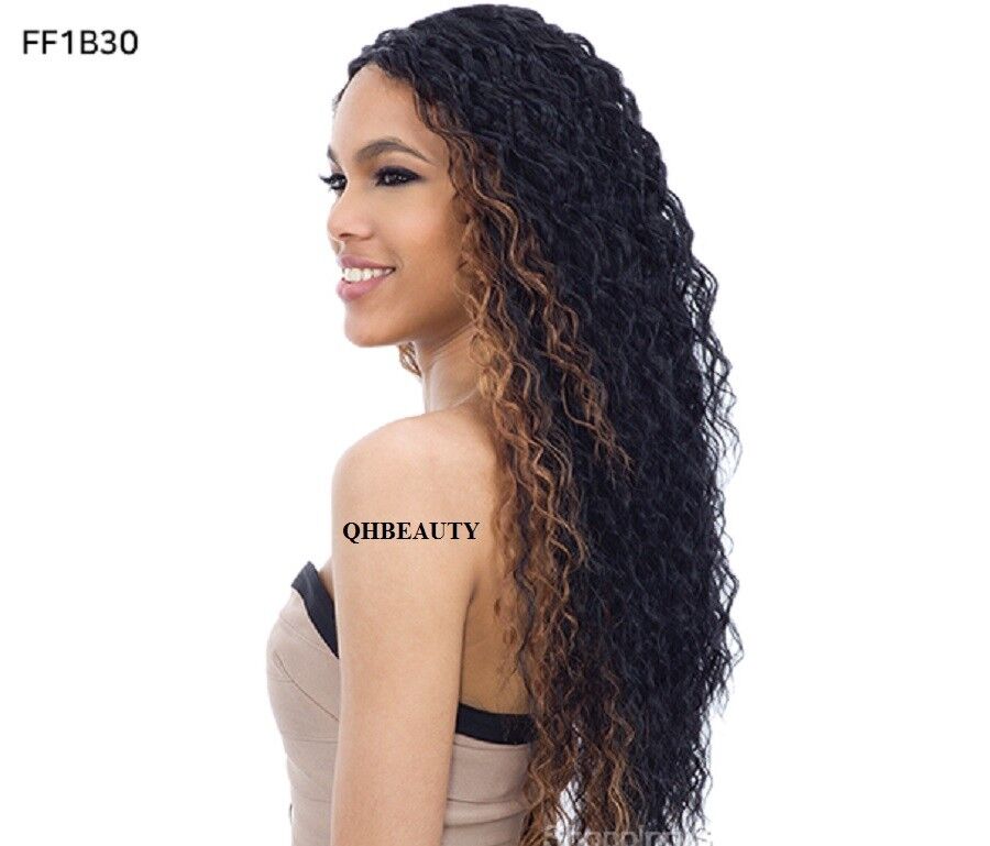 FREETRESS EQUAL SYNTHETIC INVISIBLE PART LACE FRONT LONG CURLY HAIR WIG - KATE