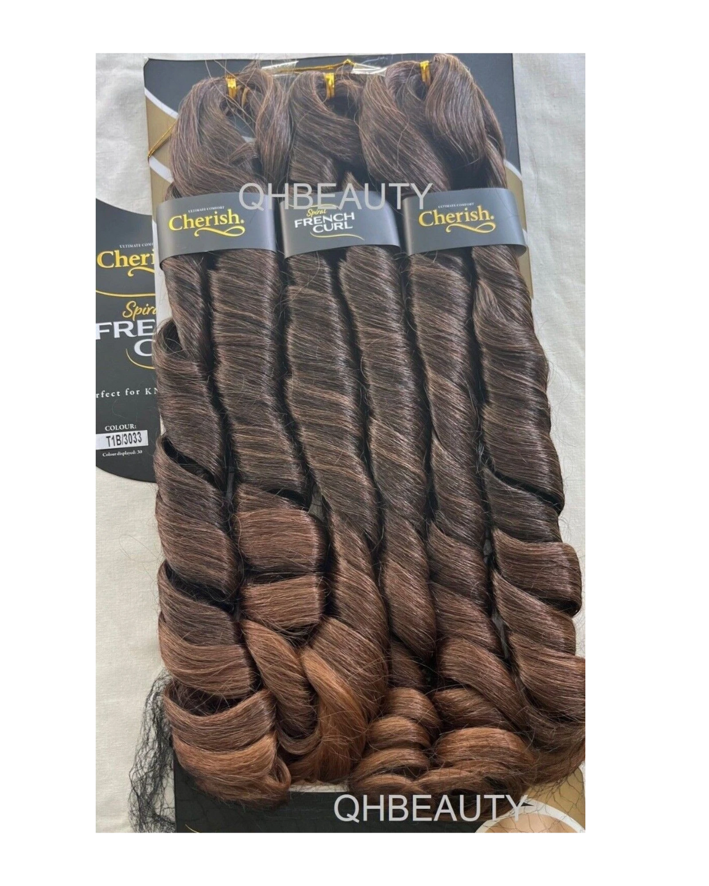 CHERISH SYNTHETIC HAIR EXTENSION BRAID - 3 x SPIRAL FRENCH CURL 22 & 28 INCHES