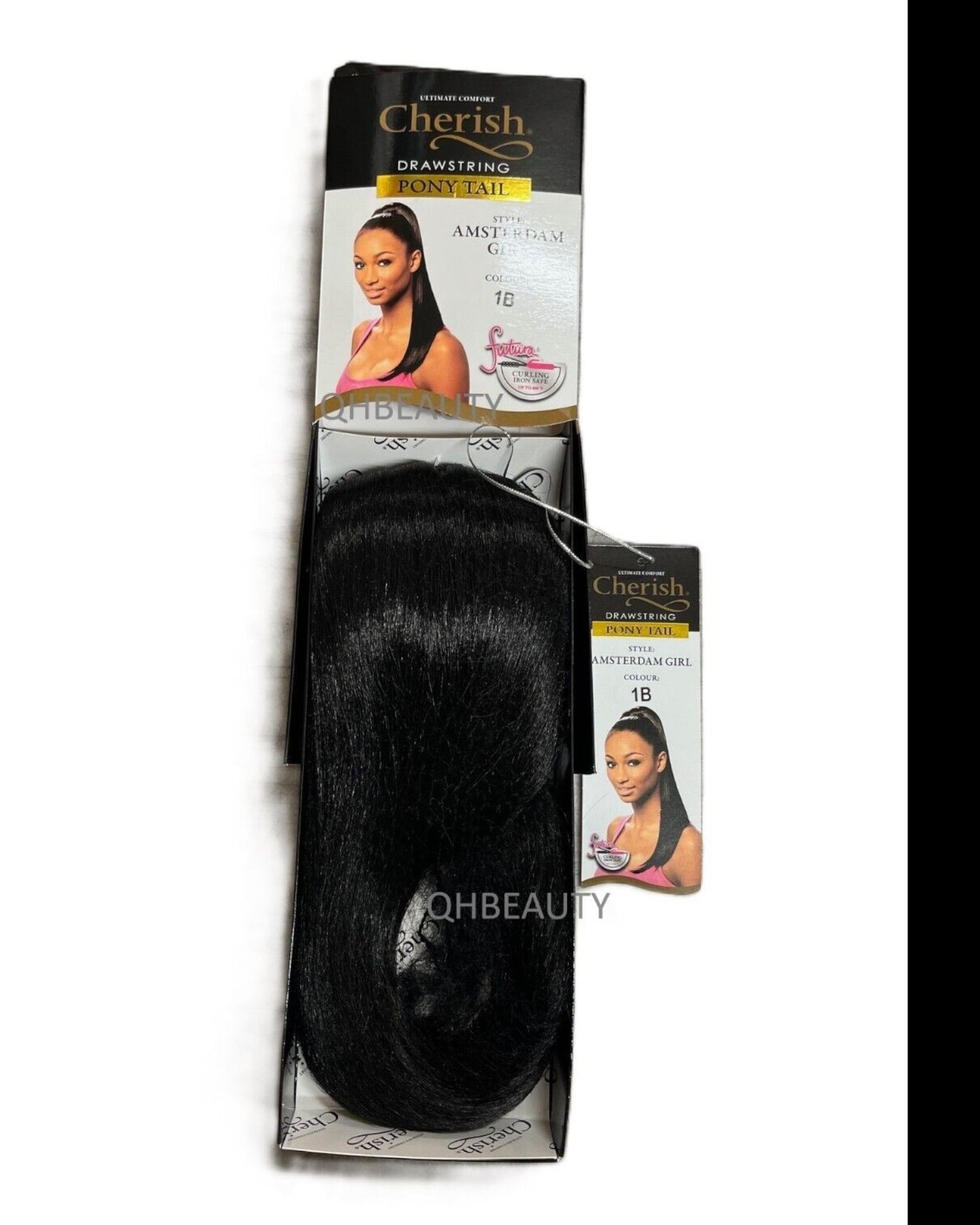 Cherish Synthetic Straight Drawstring Long Natural Ponytail - Amsterdam Girl