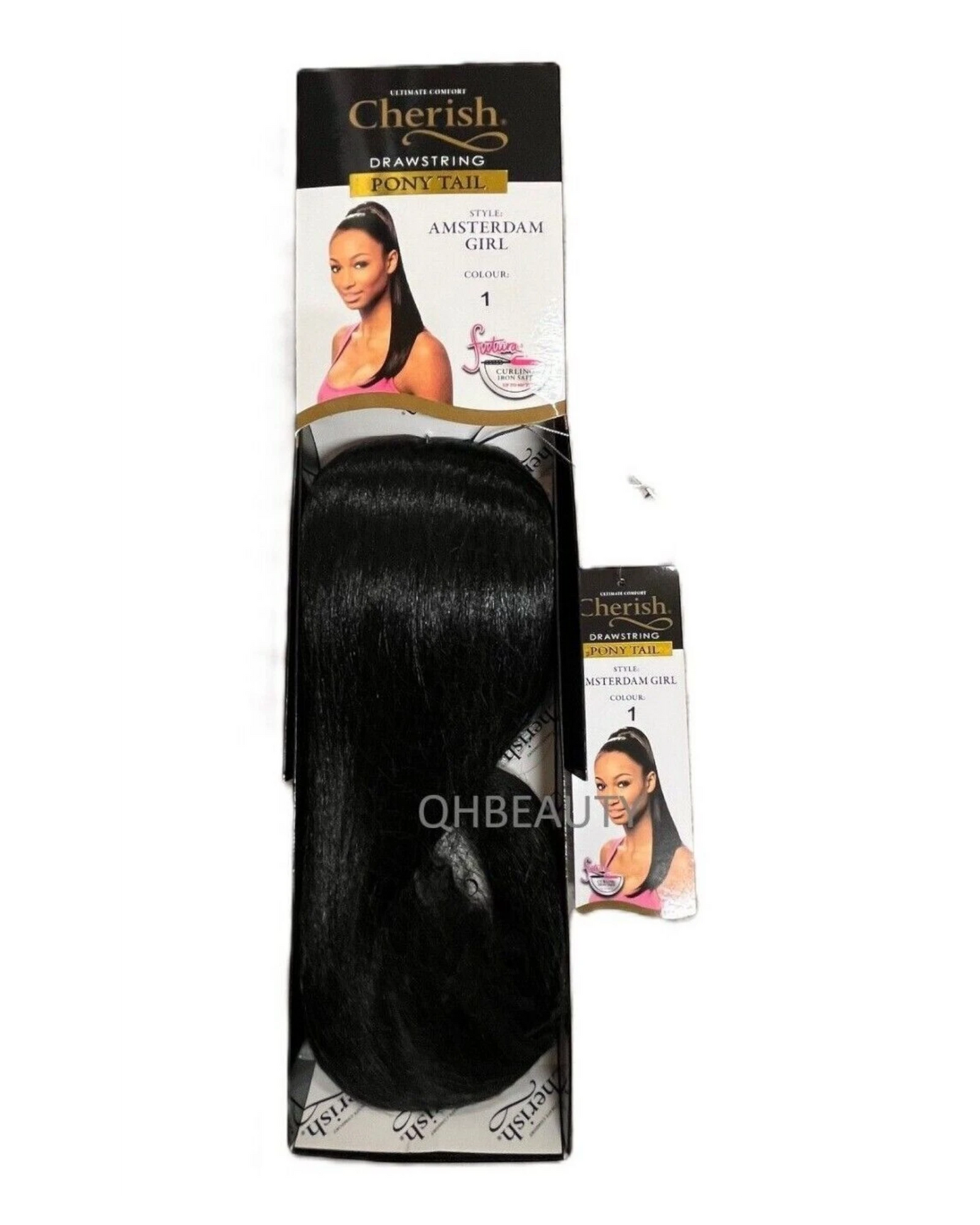 Cherish Synthetic Straight Drawstring Long Natural Ponytail - Amsterdam Girl