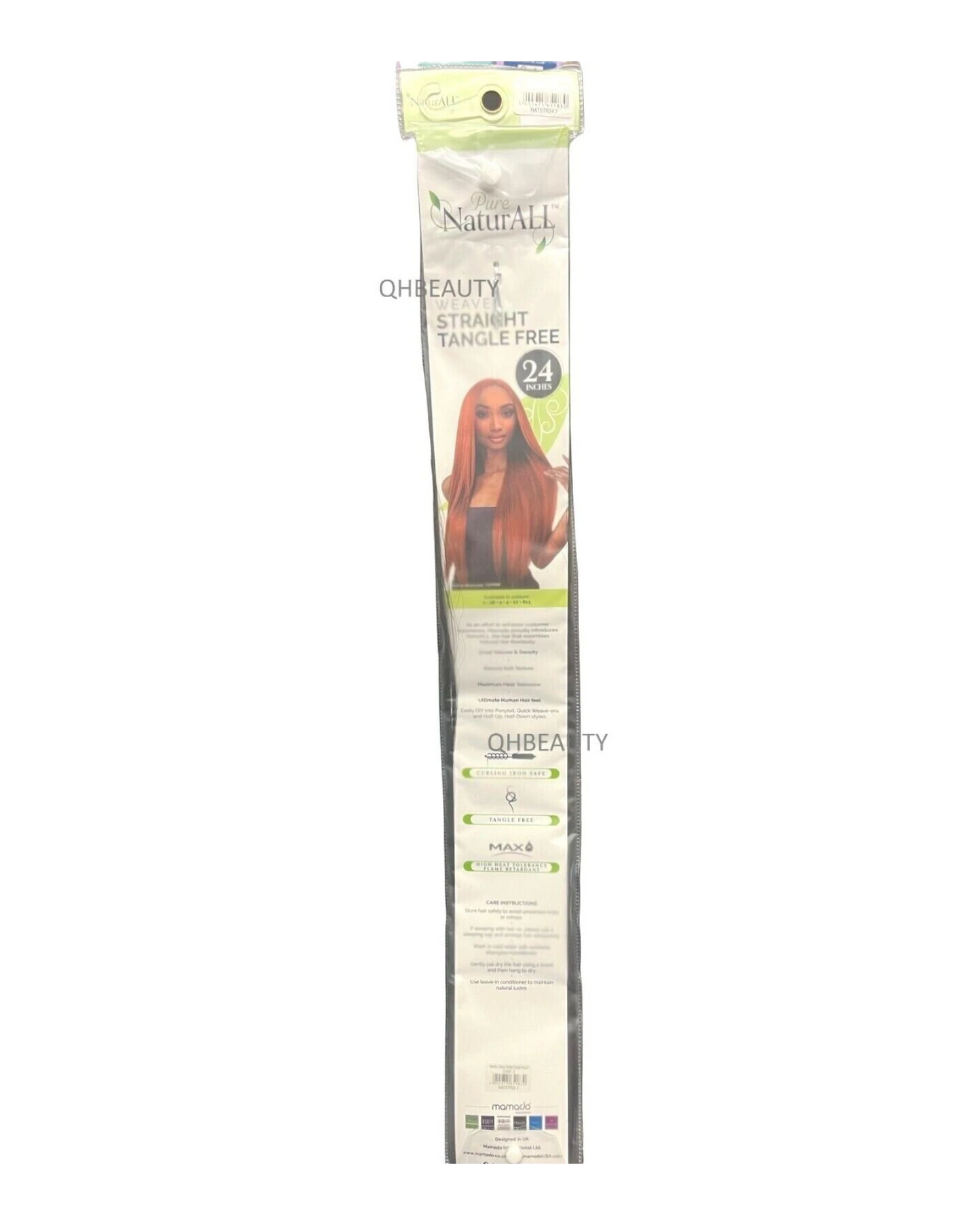 NaturALL SYNTHETIC LONG HAIR EXTENSION WEAVE - STRAIGHT TANGLE FREE 24 INCHES