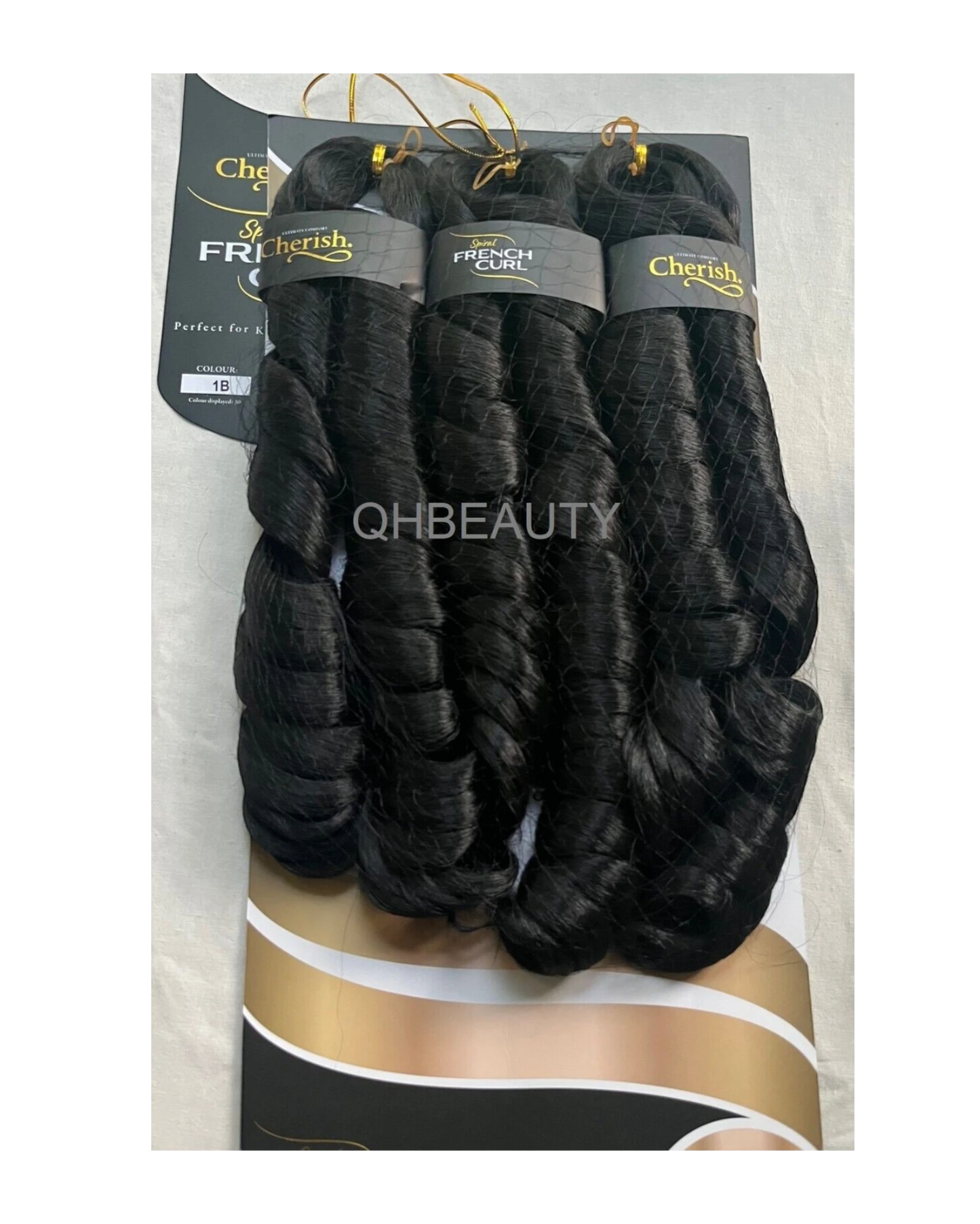 CHERISH SYNTHETIC HAIR EXTENSION BRAID - 3 x SPIRAL FRENCH CURL 22 & 28 INCHES
