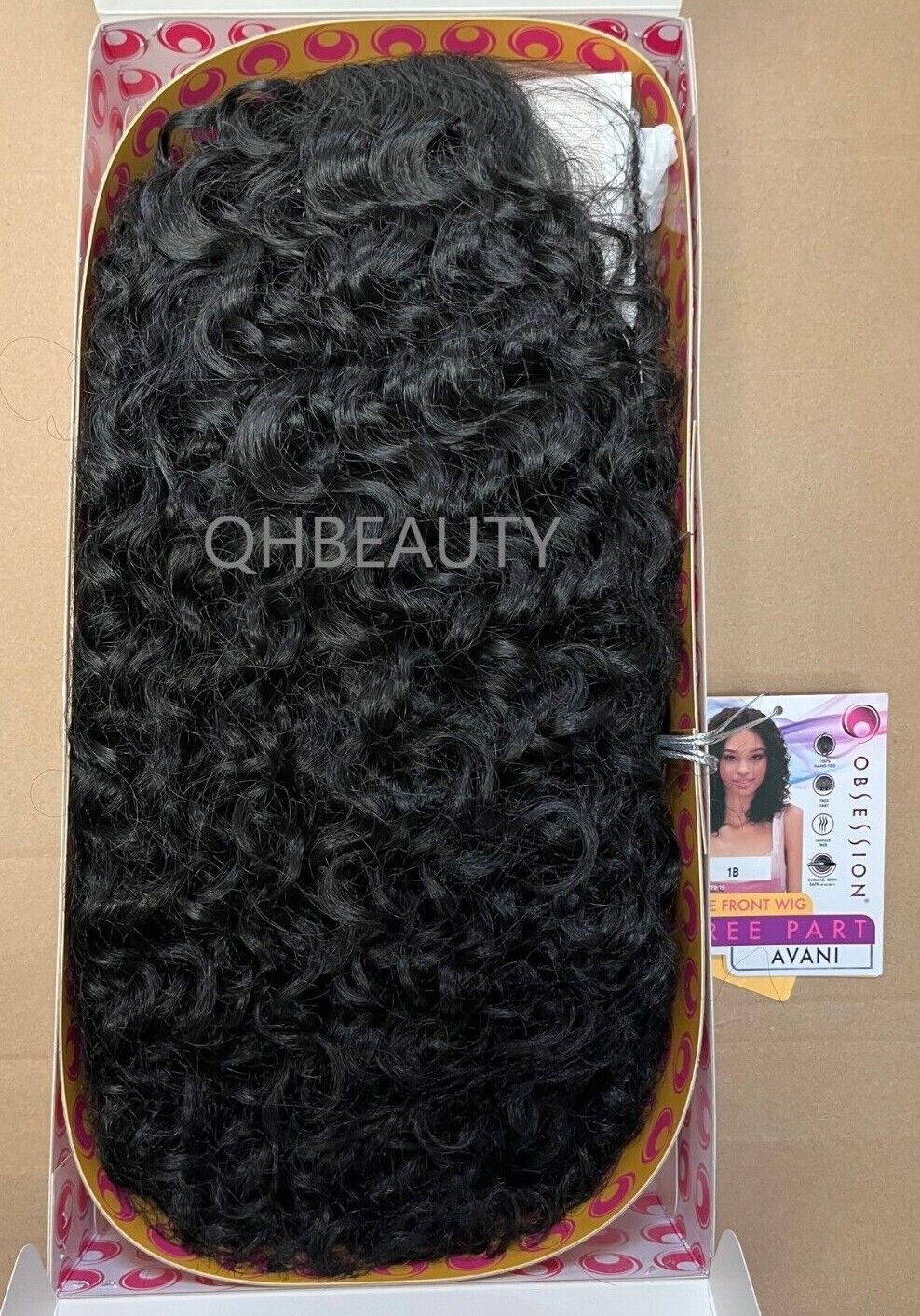 Obsession Synthetic Lace Front Free Part 100% Hand Tied Curly Hair Wig - AVANI