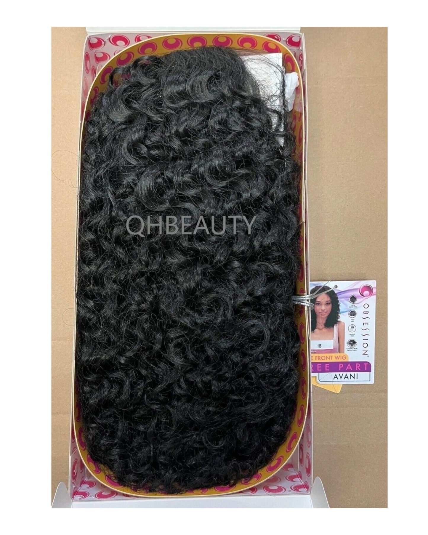 Obsession Synthetic Lace Front Free Part 100% Hand Tied Curly Hair Wig - AVANI