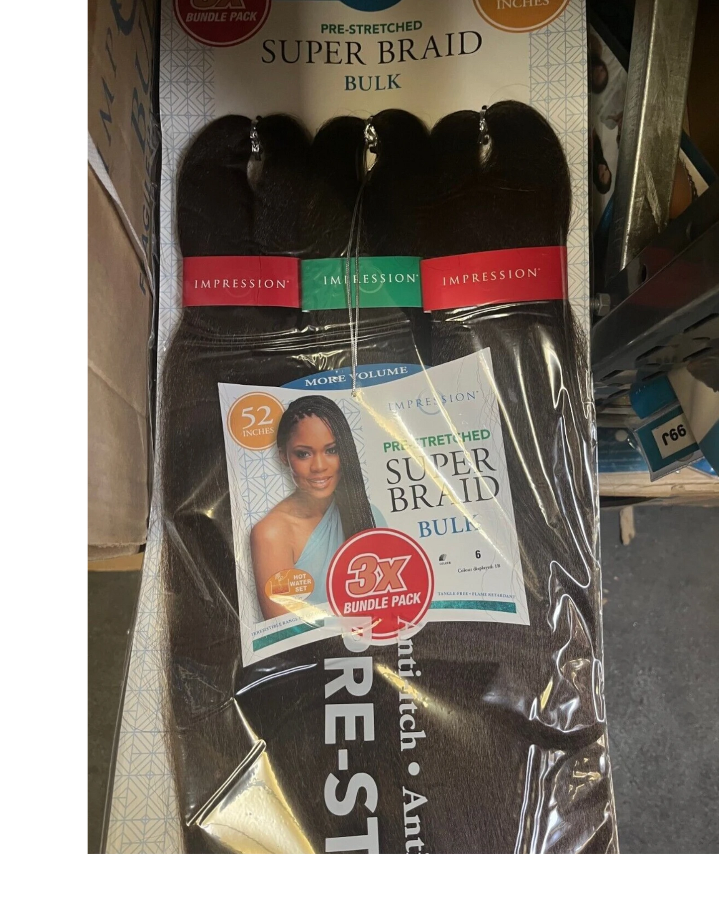 Impression Synthetic 3 X Bundle Pack Crochet Hair Extensions - Super Braid 52 "