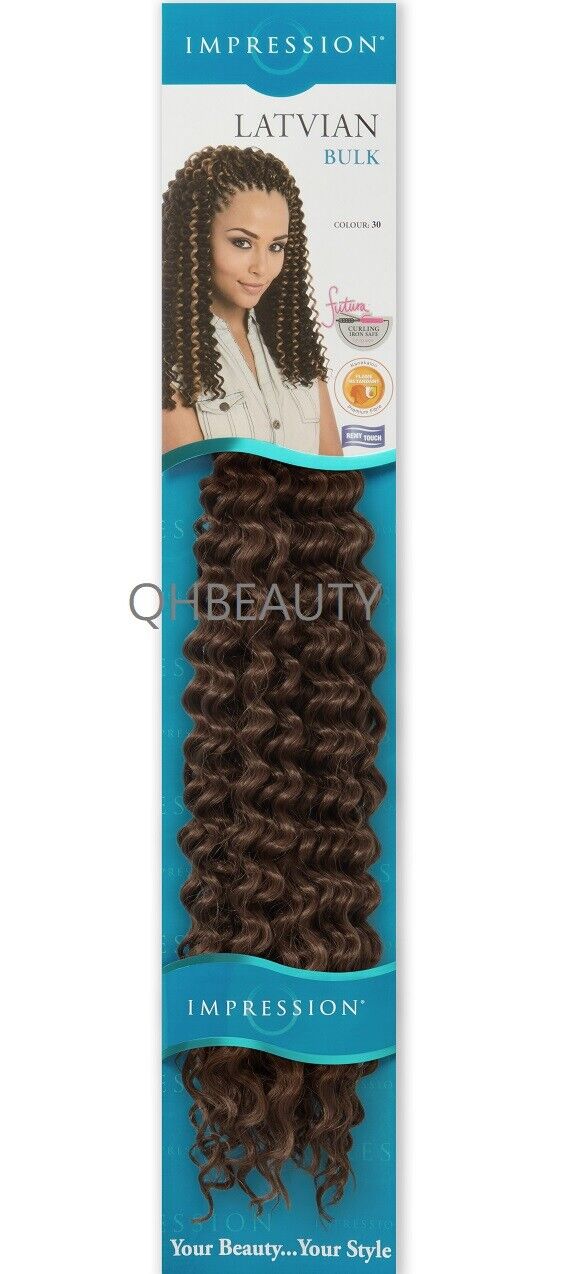 IMPRESSION SYNTHETIC LONG CURLY HAIR EXTENSION CROCHET BRAID - LATVIAN 20"