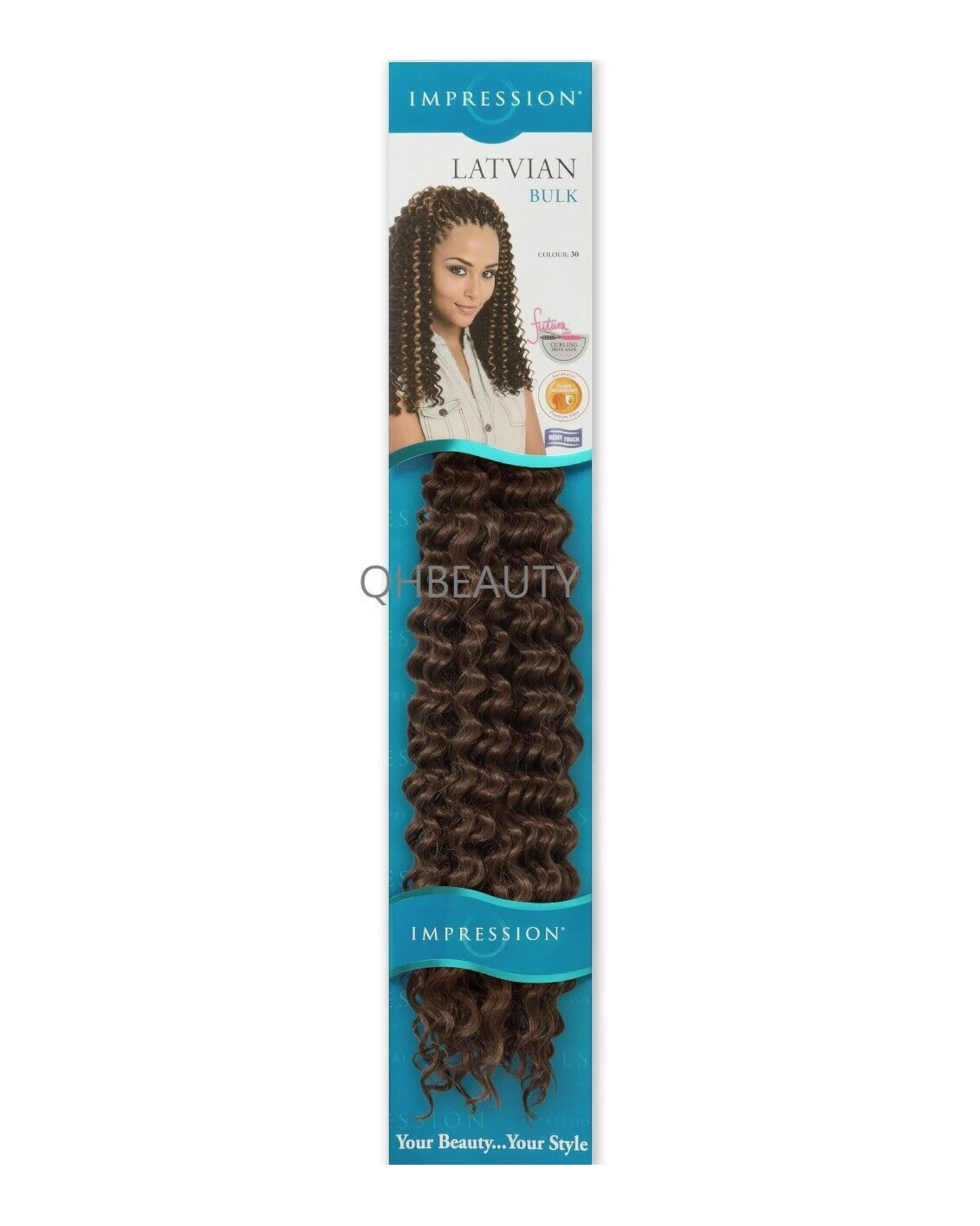 IMPRESSION SYNTHETIC LONG CURLY HAIR EXTENSION CROCHET BRAID - LATVIAN 20"