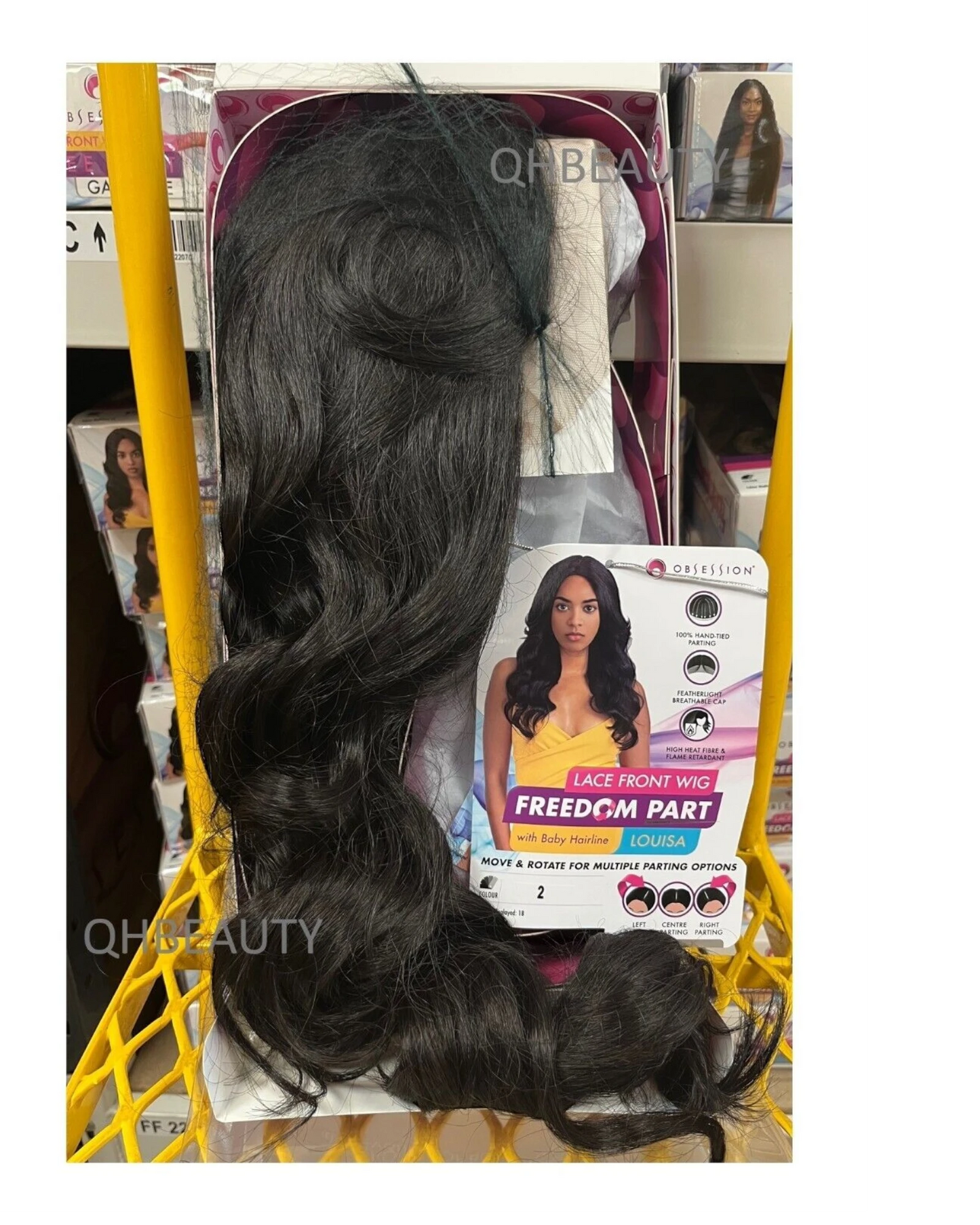 Obsession Synthetic Lace Front Free Part Hand Tied Curly Hair Wig - LOUISA