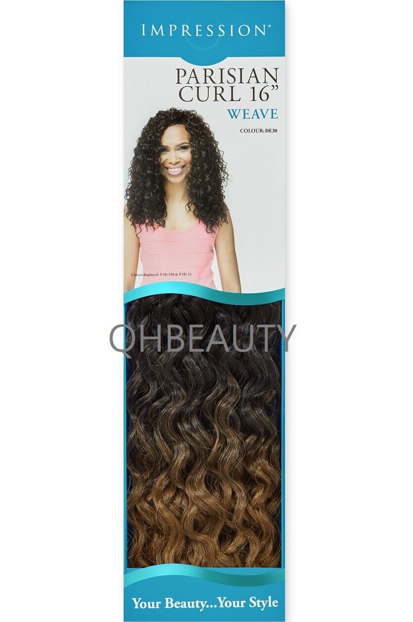 IMPRESSION LONG CURLY SYNTHETIC HAIR EXTENSION WEAVE - PARISIAN CURL 16 INCH