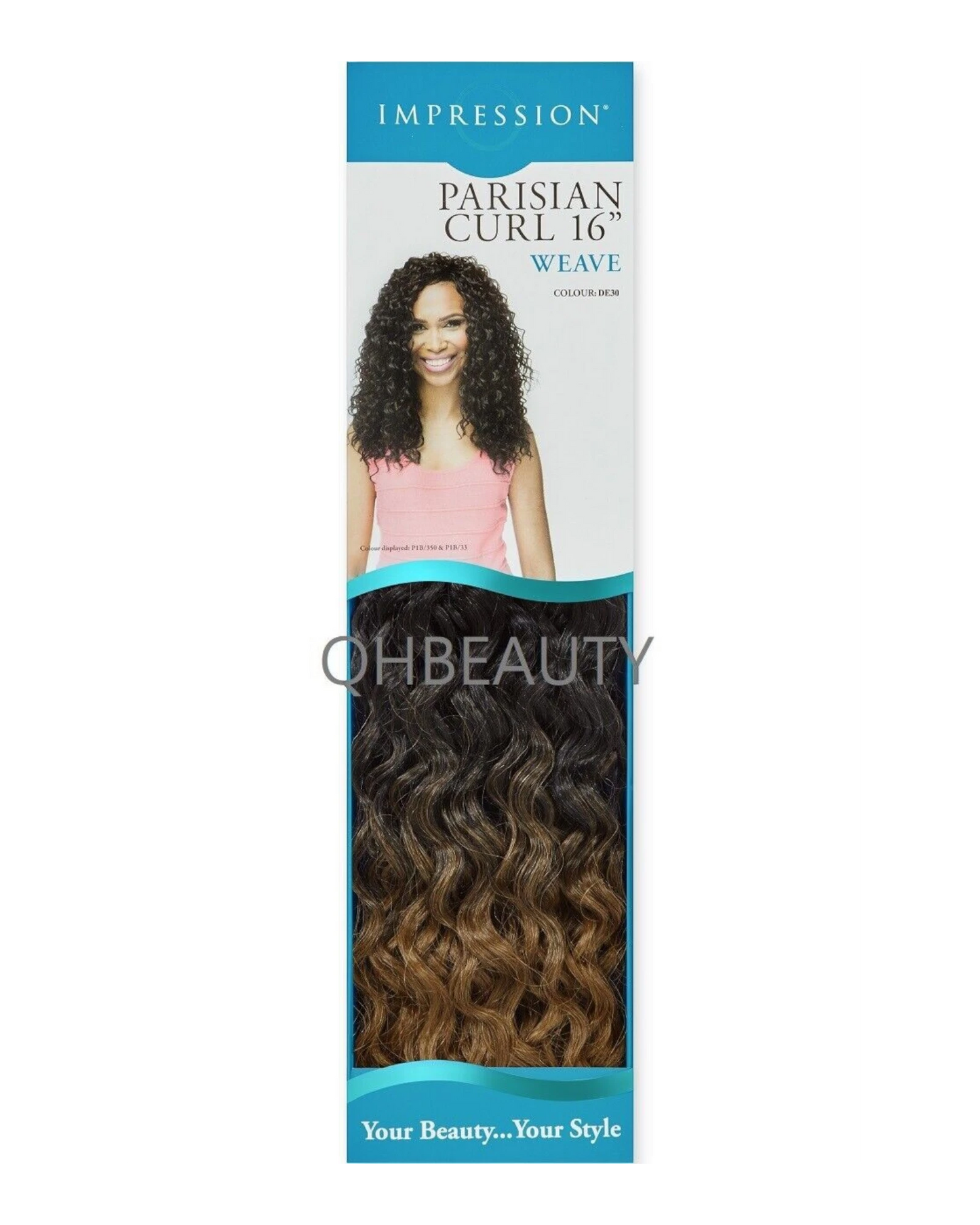 IMPRESSION LONG CURLY SYNTHETIC HAIR EXTENSION WEAVE - PARISIAN CURL 16 INCH
