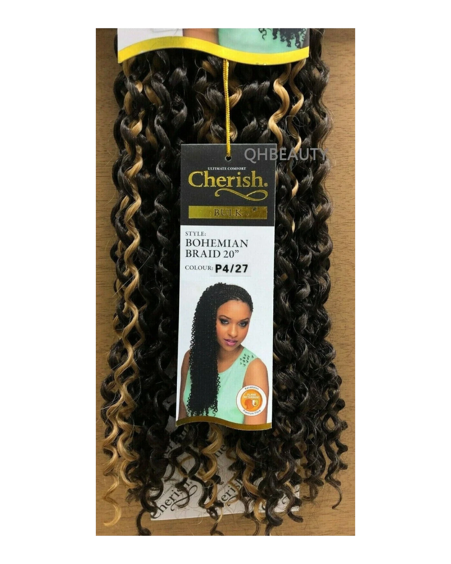 CHERISH SYNTHETIC CROCHET CURLY HAIR EXTENSION BRAID - BOHEMIAN BULK 20 INCH