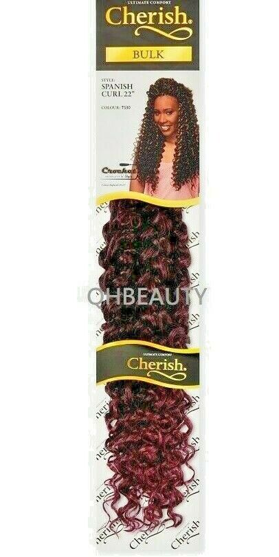 Cherish Bulk Synthetic Long Curly Hair Extension Braid - Spanish Curl 22 Inch