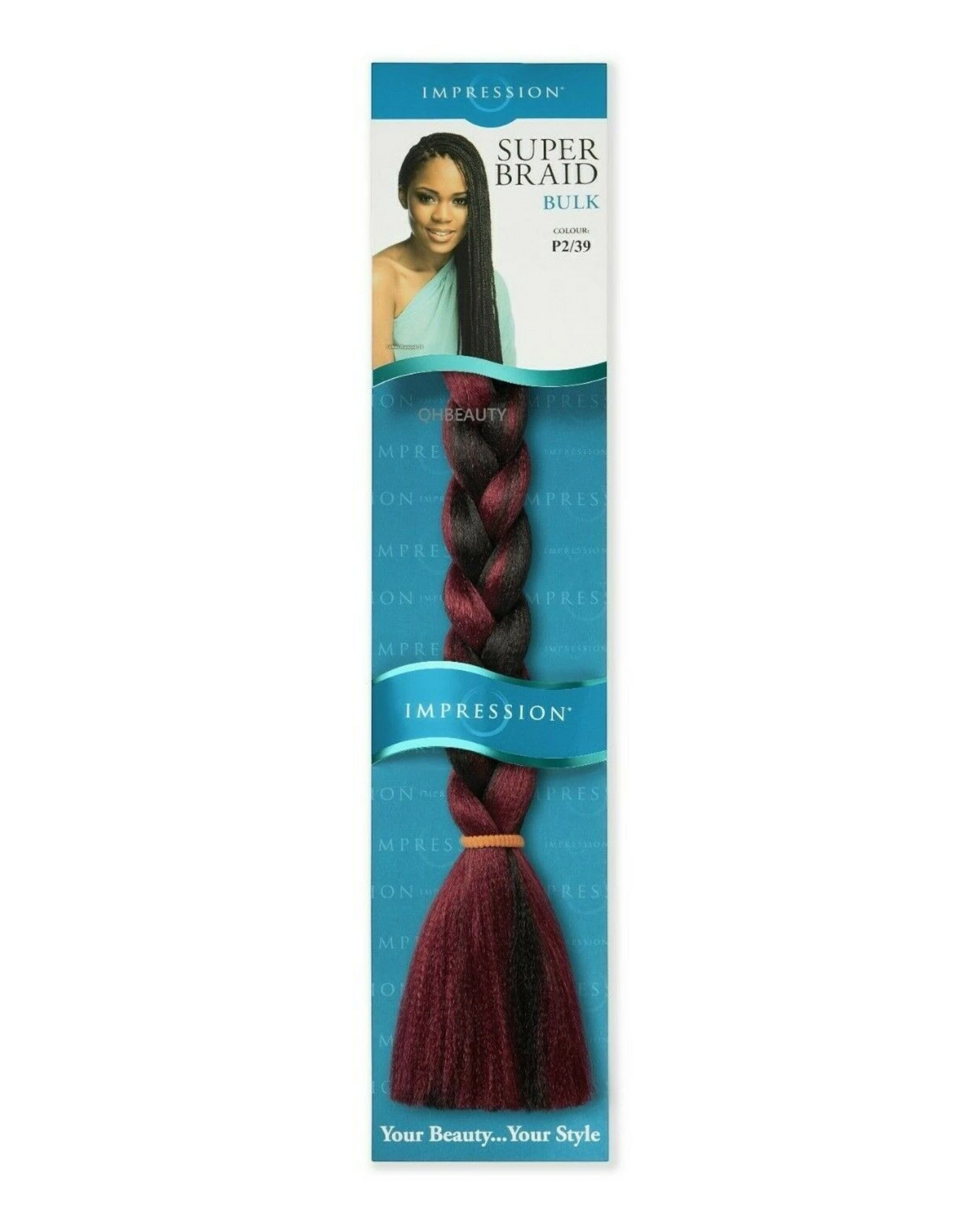 Impression Synthetic Natural Long Ultra Crochet Hair Extensions Super Braid 86"
