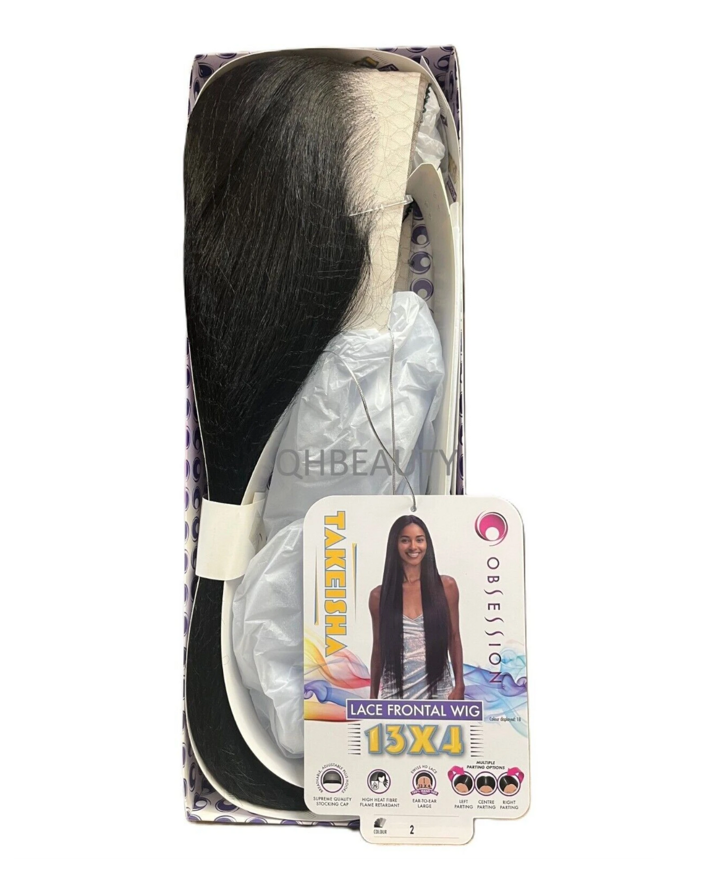 Obsession Synthetic Swiss HD Lace Front Free Part Long Yaki Hair Wig - TAKEISHA