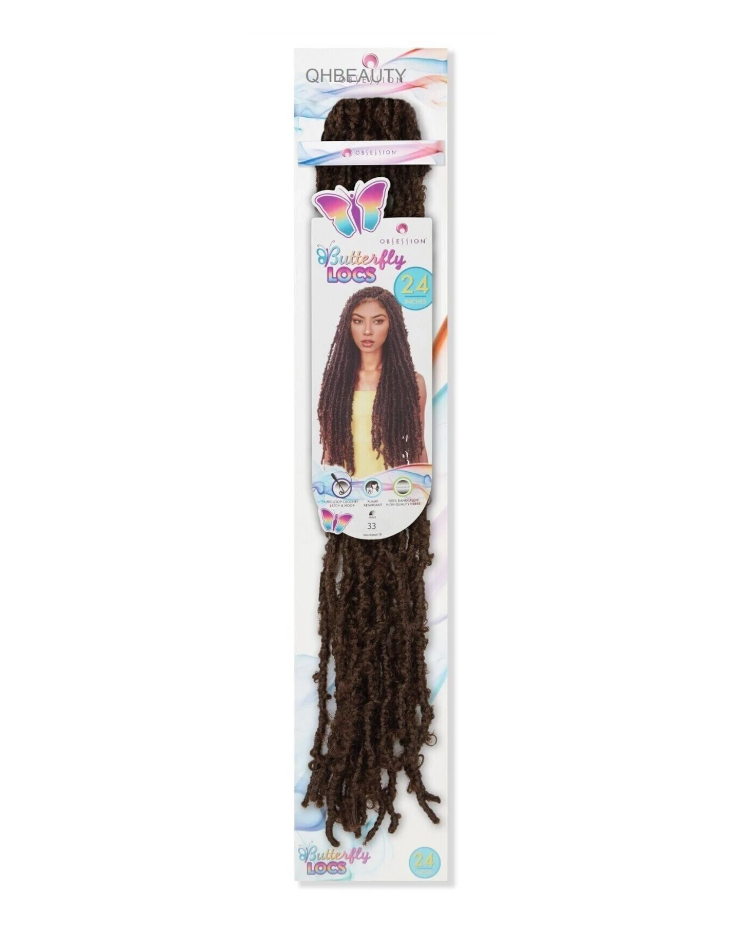 OBSESSION SYNTHETIC CROCHET HAIR EXTENSION PRE LOOP BRAID - BUTTERFLY LOC 24''