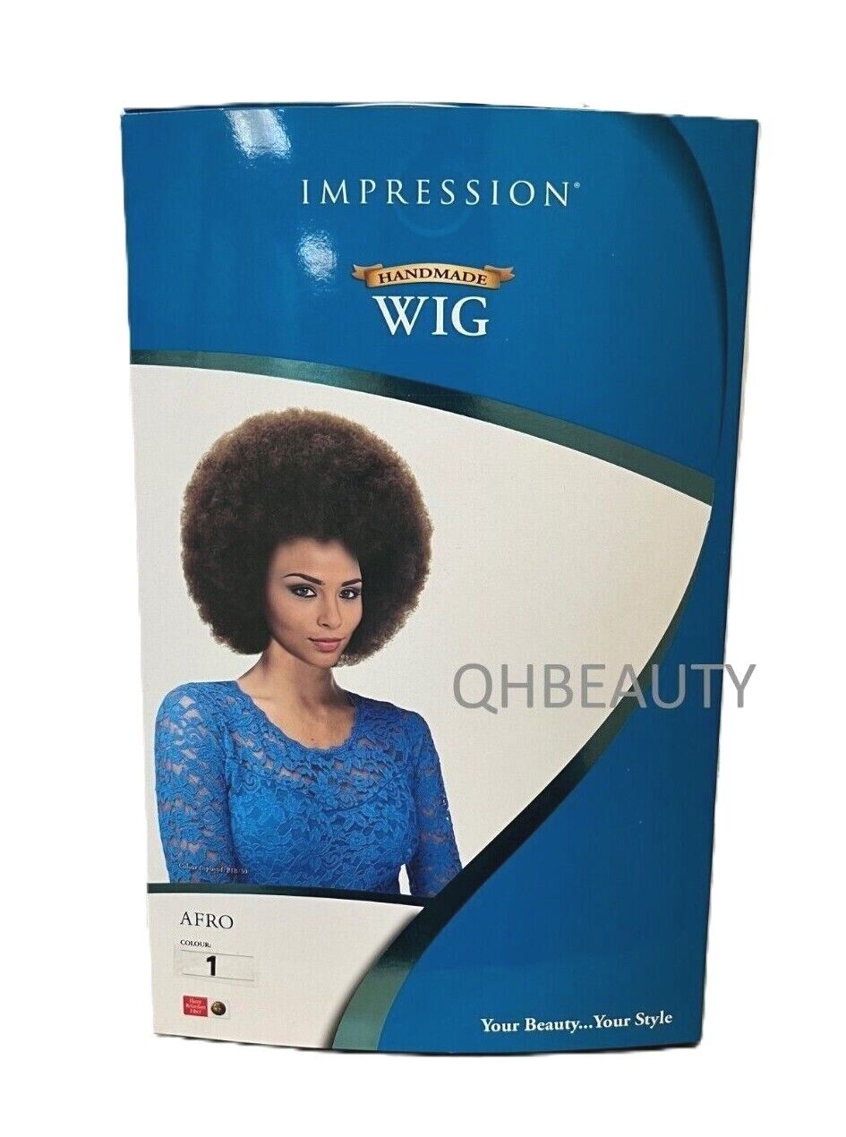Impression Synthetic Hand Made Cuban Afro Curl Style Hair Wig - AFRO