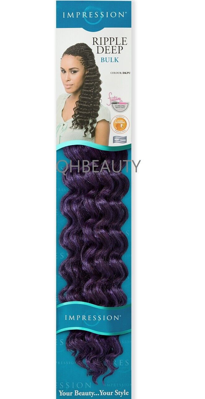 IMPRESSION SYNTHETIC HAIR EXTENSION CROCHET CURLY BRAID - RIPPLE DEEP 20 INCH