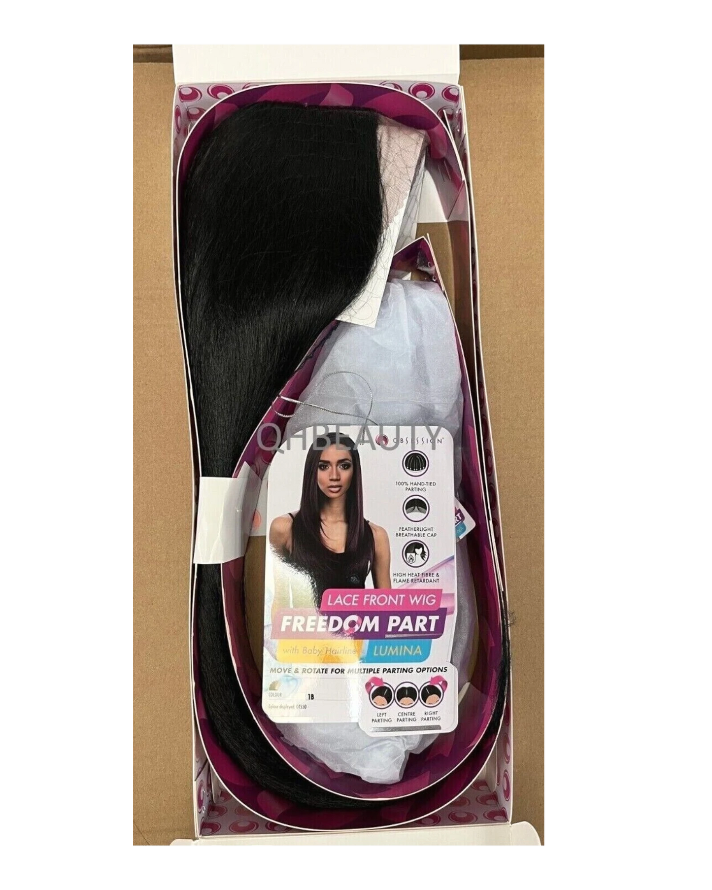 Obsession Synthetic Lace Front Free Part Hand Tied Straight Hair Wig - LUMINA