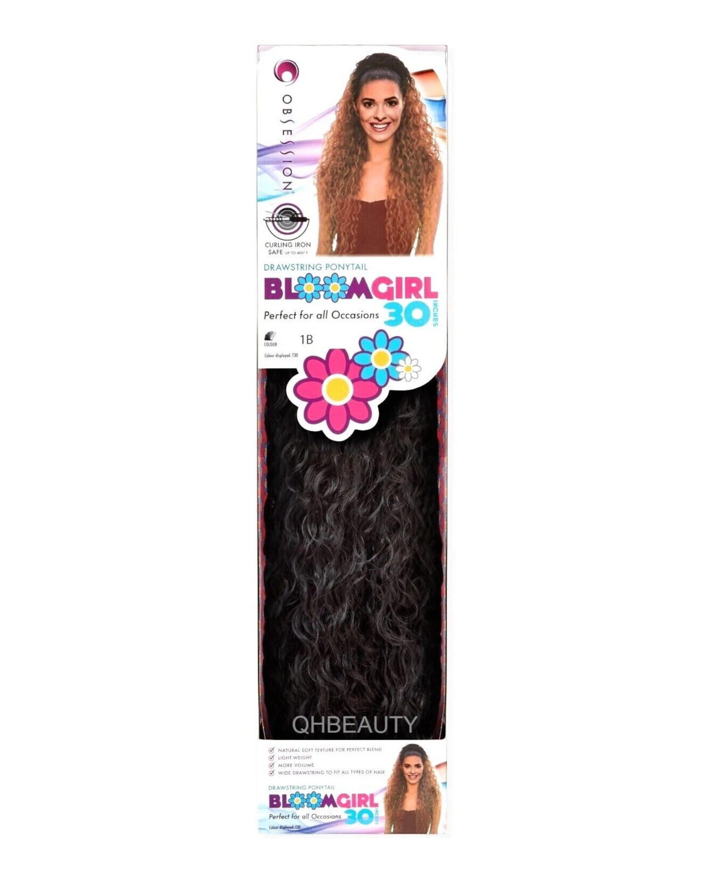 OBSESSION SYNTHETIC DRAWSTRING CURLY LONG HAIR PONYTAIL - BLOOM GIRL 20''  30''