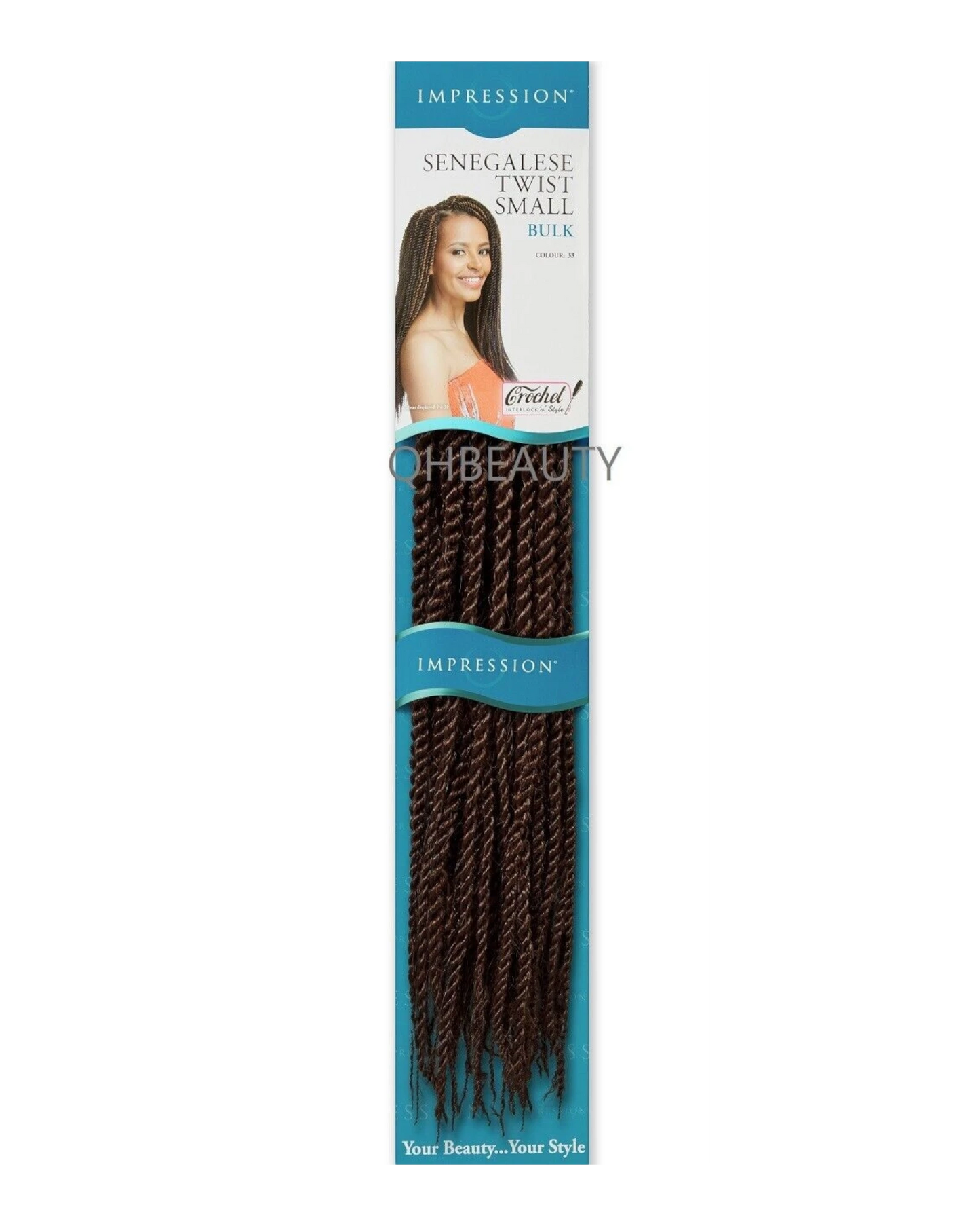 IMPRESSION SYNTHETIC HAIR EXTENSION BRAIDS - SENEGALESE TWIST SMALL BULK