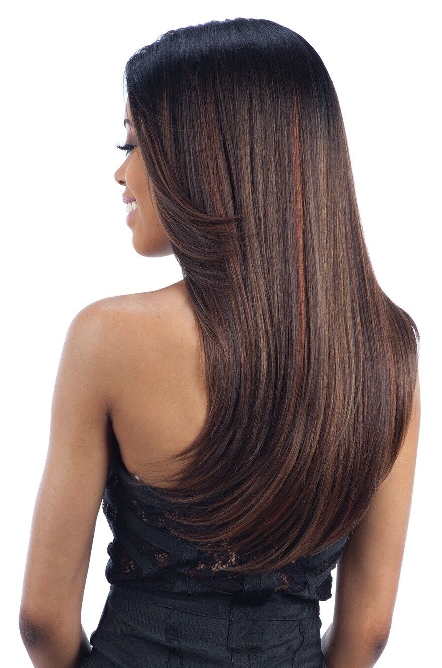 FREETRESS SYNTHETIC EQUAL 6 INCH LACE PART LONG STRAIGHT HAIR WIG MAC