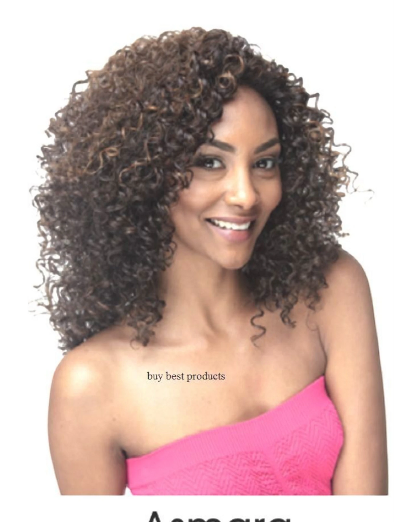 Impression Synthetic Natural Hairline Lace Front Curly Hair Wig - Asmara