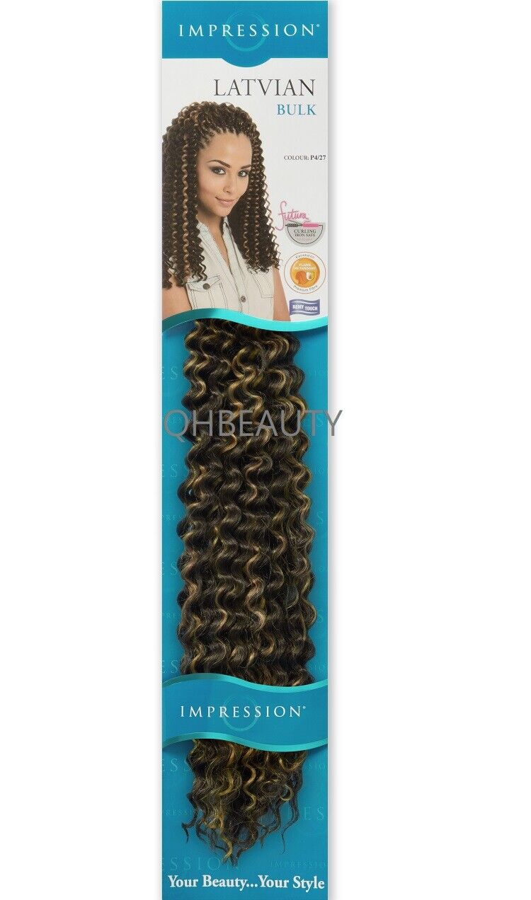 IMPRESSION SYNTHETIC LONG CURLY HAIR EXTENSION CROCHET BRAID - LATVIAN 20"