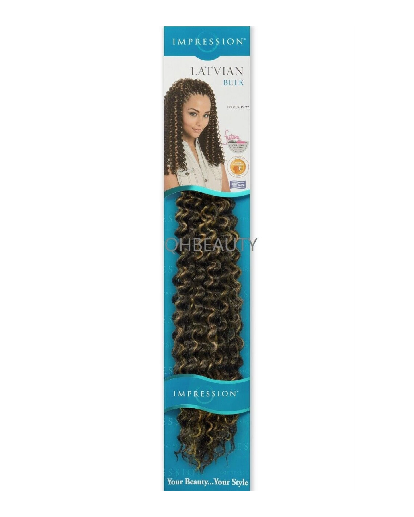 IMPRESSION SYNTHETIC LONG CURLY HAIR EXTENSION CROCHET BRAID - LATVIAN 20"