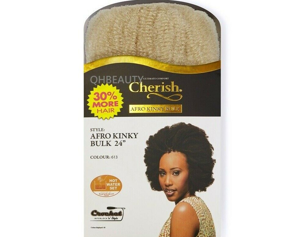 CHERISH SYNTHETIC BULK BRAIDING CROCHET NEW HAIR EXTENSIONS - AFRO KINKY 24 INCH