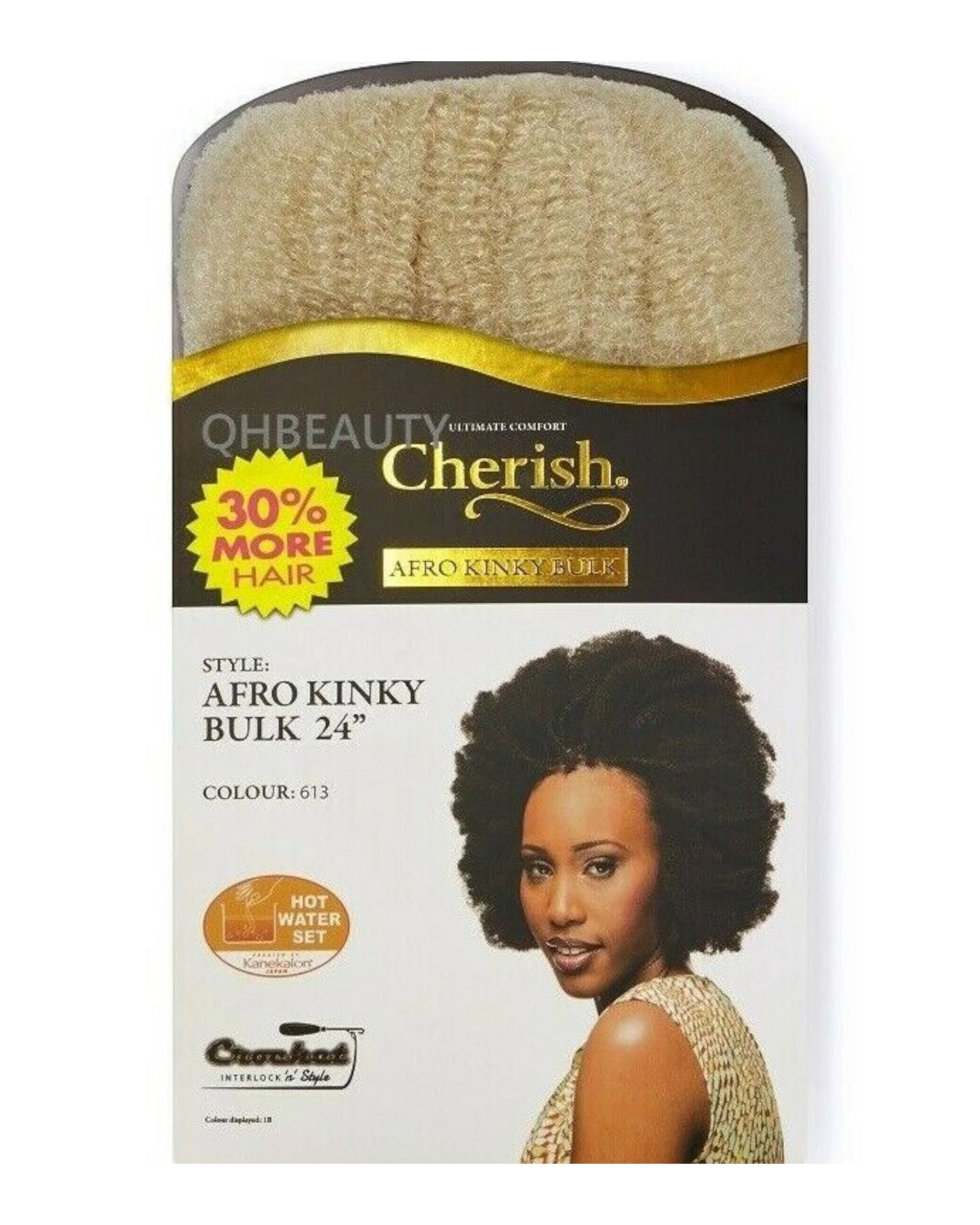 CHERISH SYNTHETIC BULK BRAIDING CROCHET NEW HAIR EXTENSIONS - AFRO KINKY 24 INCH