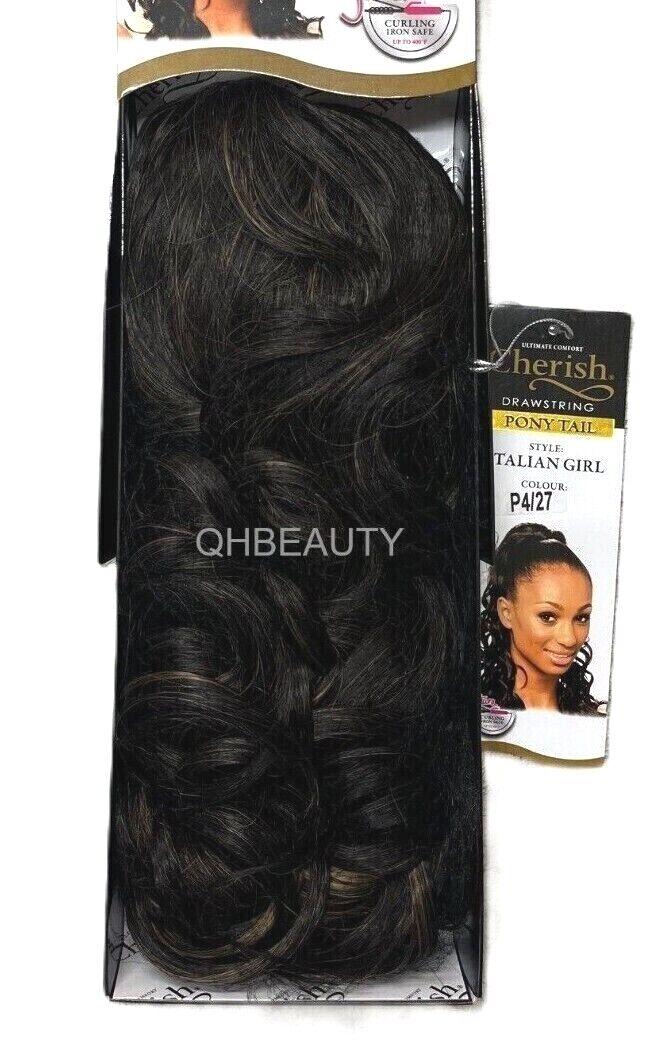 Cherish Synthetic Drawstring Long Curly Ponytail Hair Extension - ITALIAN GIRL