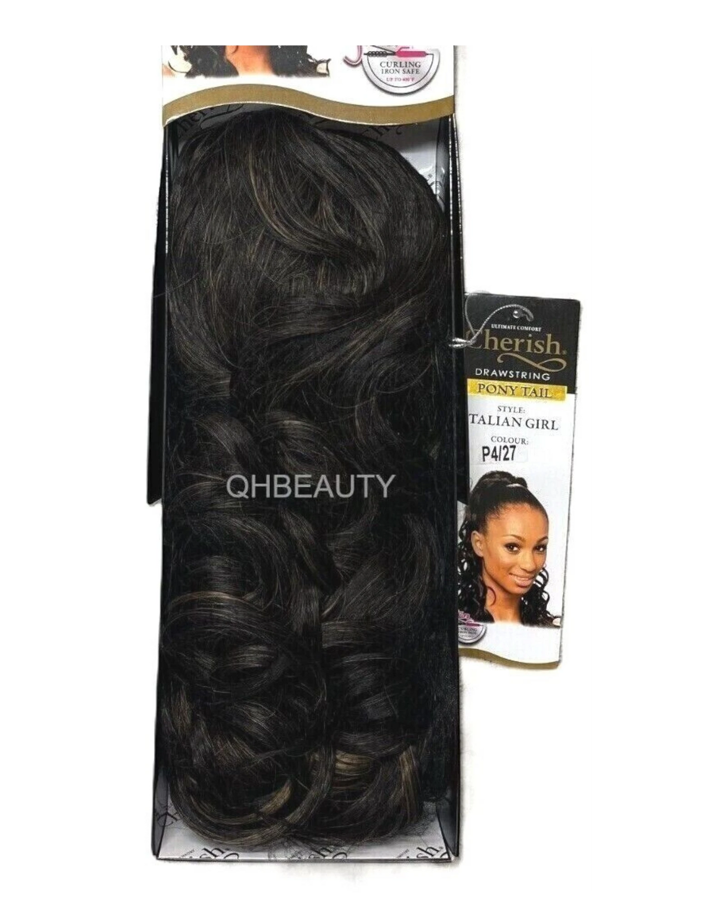 Cherish Synthetic Drawstring Long Curly Ponytail Hair Extension - ITALIAN GIRL