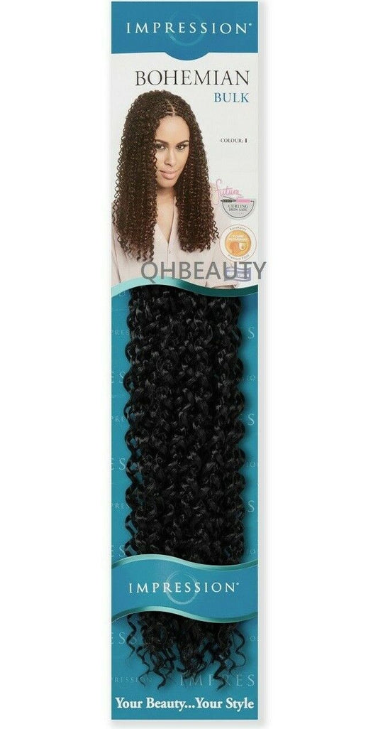 IMPRESSION SYNTHETIC CROCHET CURLY BRAID HAIR EXTENSION - BOHEMIAN 20 INCHS