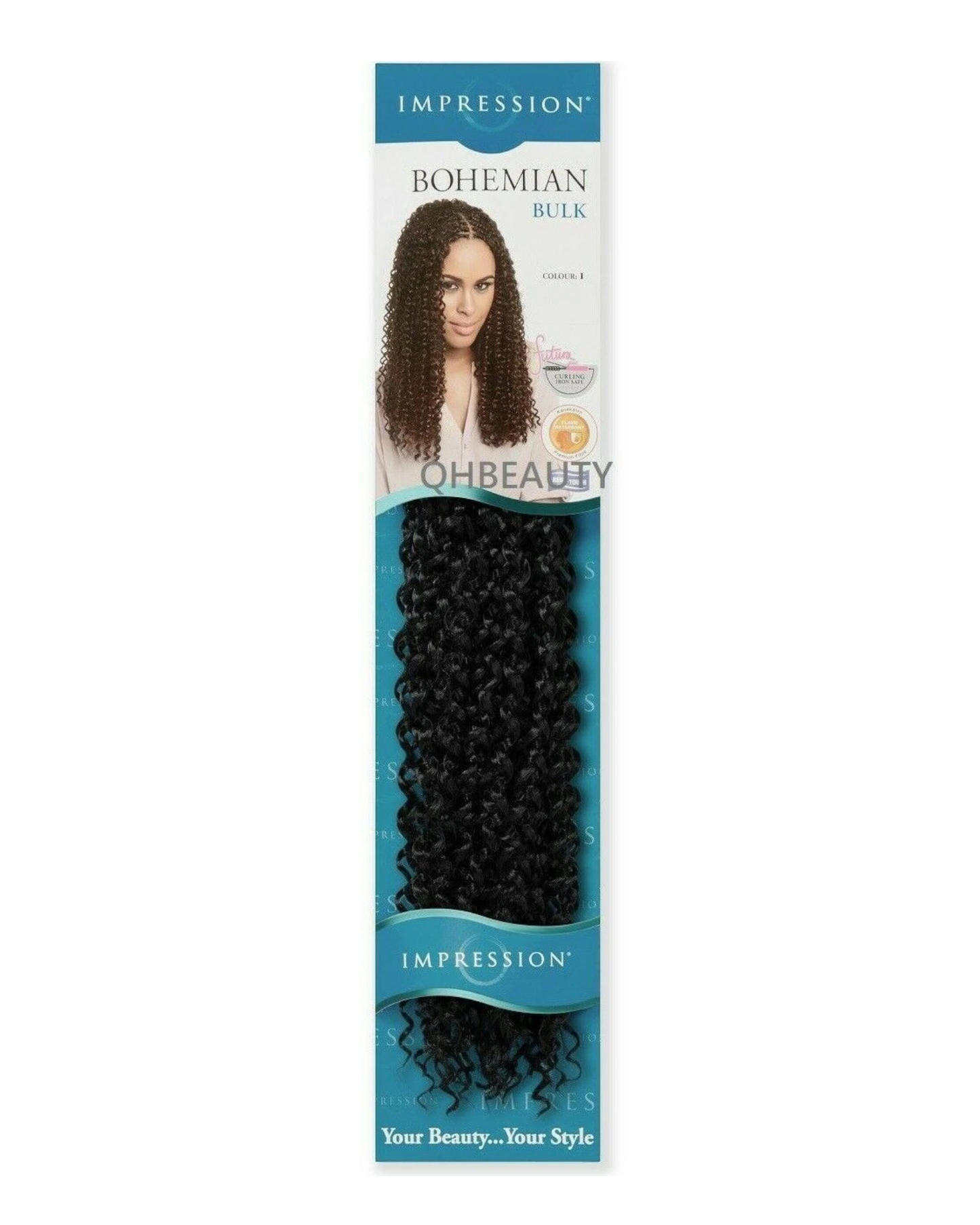 IMPRESSION SYNTHETIC CROCHET CURLY BRAID HAIR EXTENSION - BOHEMIAN 20 INCHS