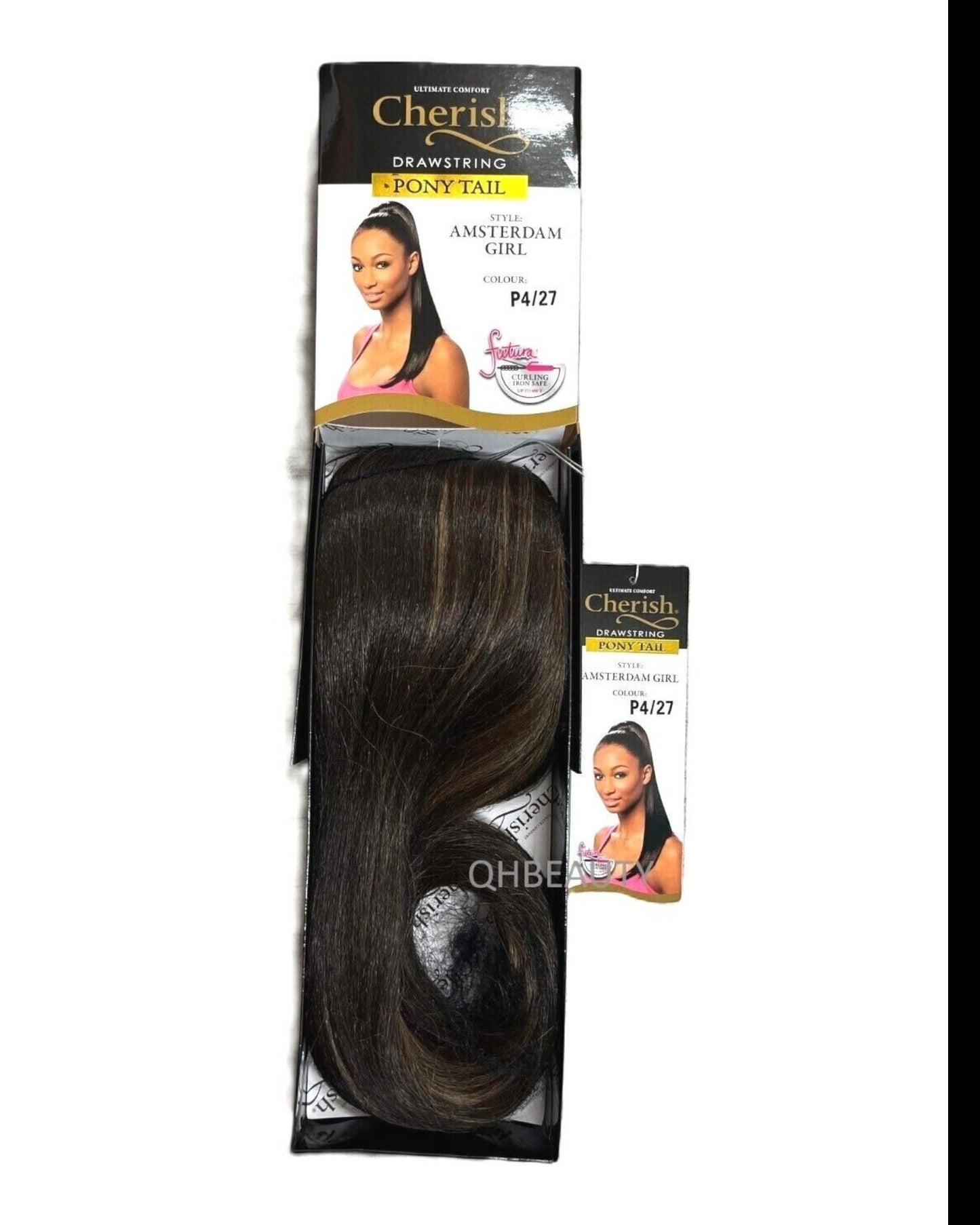 Cherish Synthetic Straight Drawstring Long Natural Ponytail - Amsterdam Girl