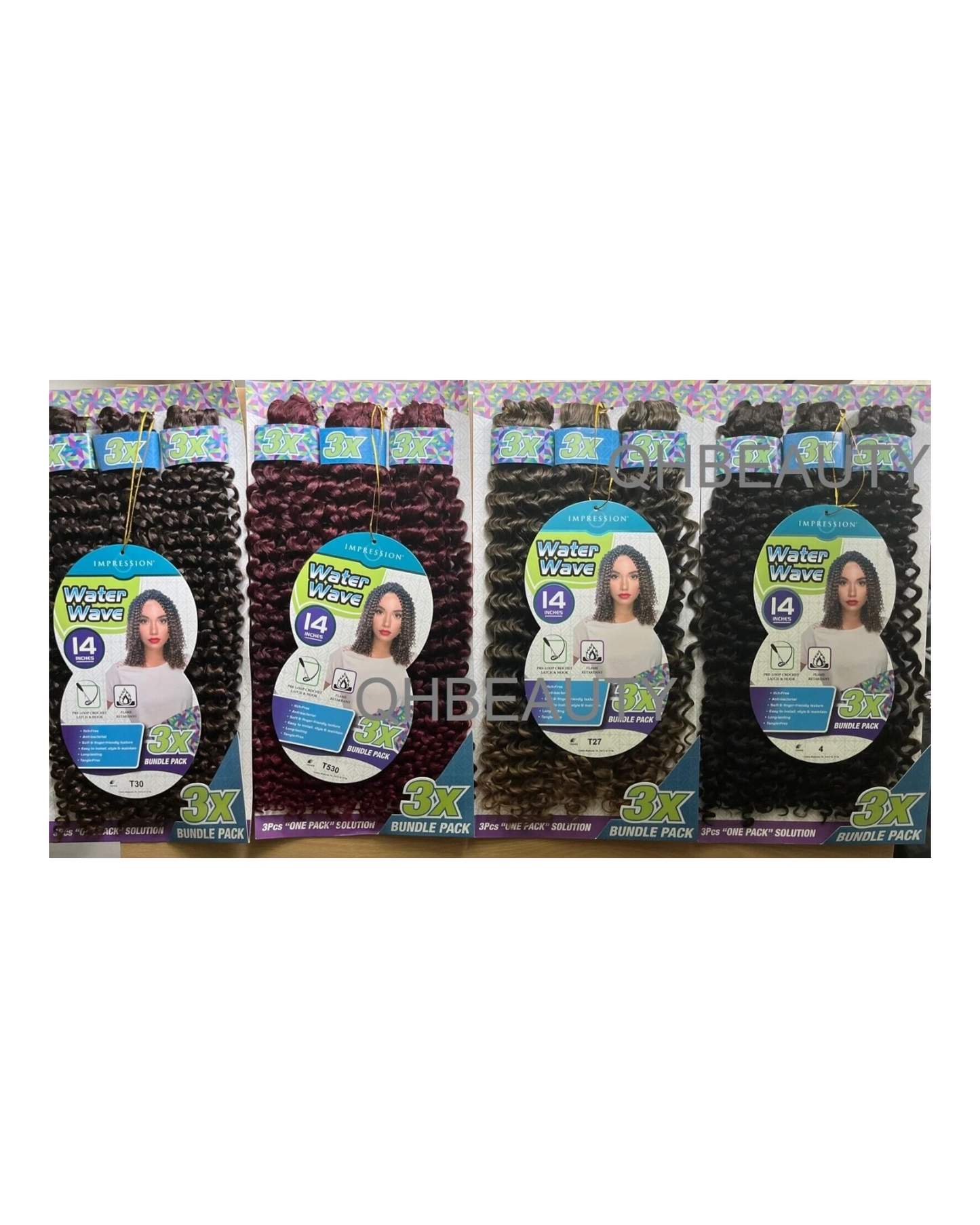 Impression Synthetic Crochet Hair Extension Braid 3x WATER WAVE BRAID 14 & 18 ''