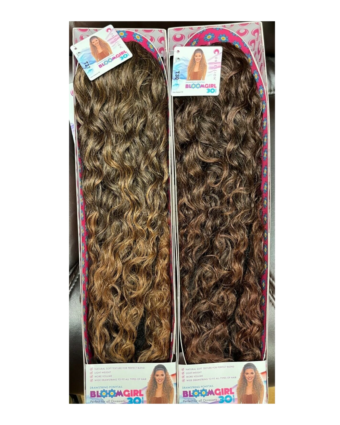OBSESSION SYNTHETIC DRAWSTRING CURLY LONG HAIR PONYTAIL - BLOOM GIRL 20''  30''
