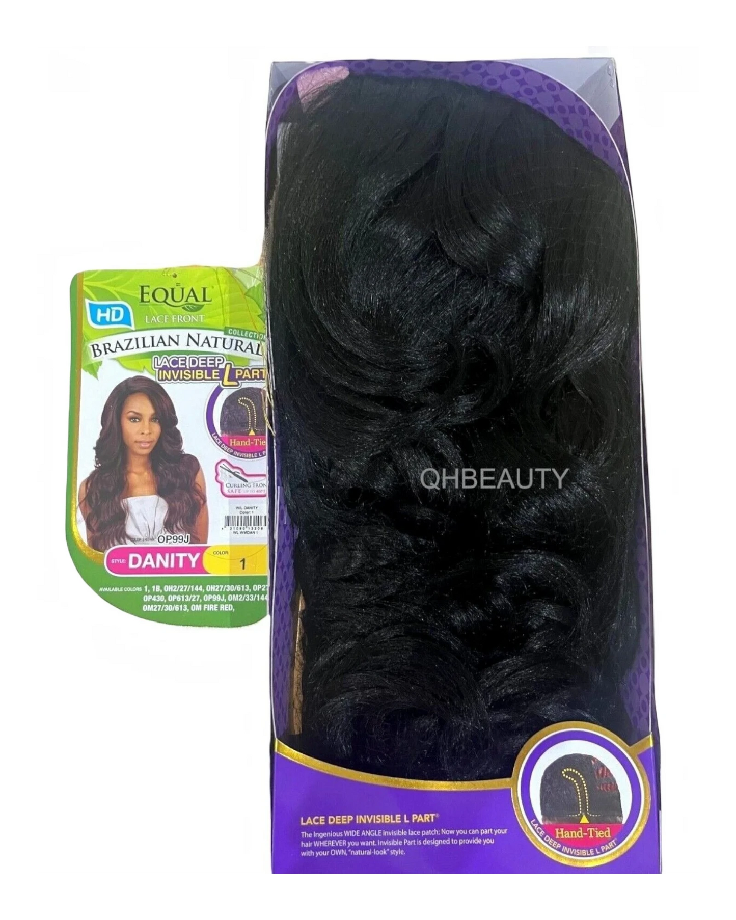 FreeTress Equal Synthetic Brazilian Natural L Part Lace Front Hair Wig - Danity