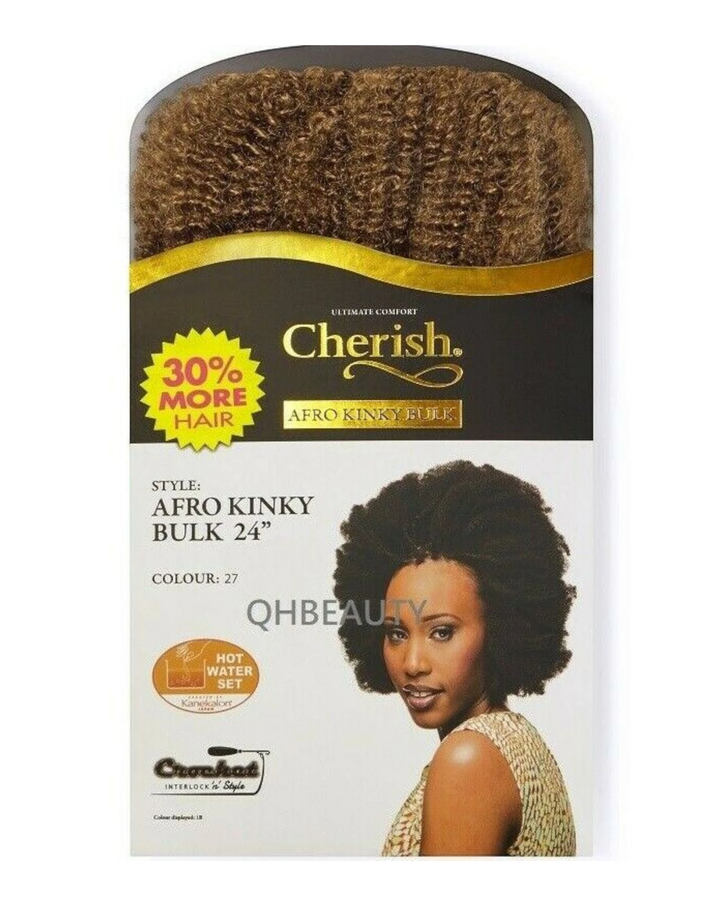 CHERISH SYNTHETIC BULK BRAIDING CROCHET NEW HAIR EXTENSIONS - AFRO KINKY 24 INCH