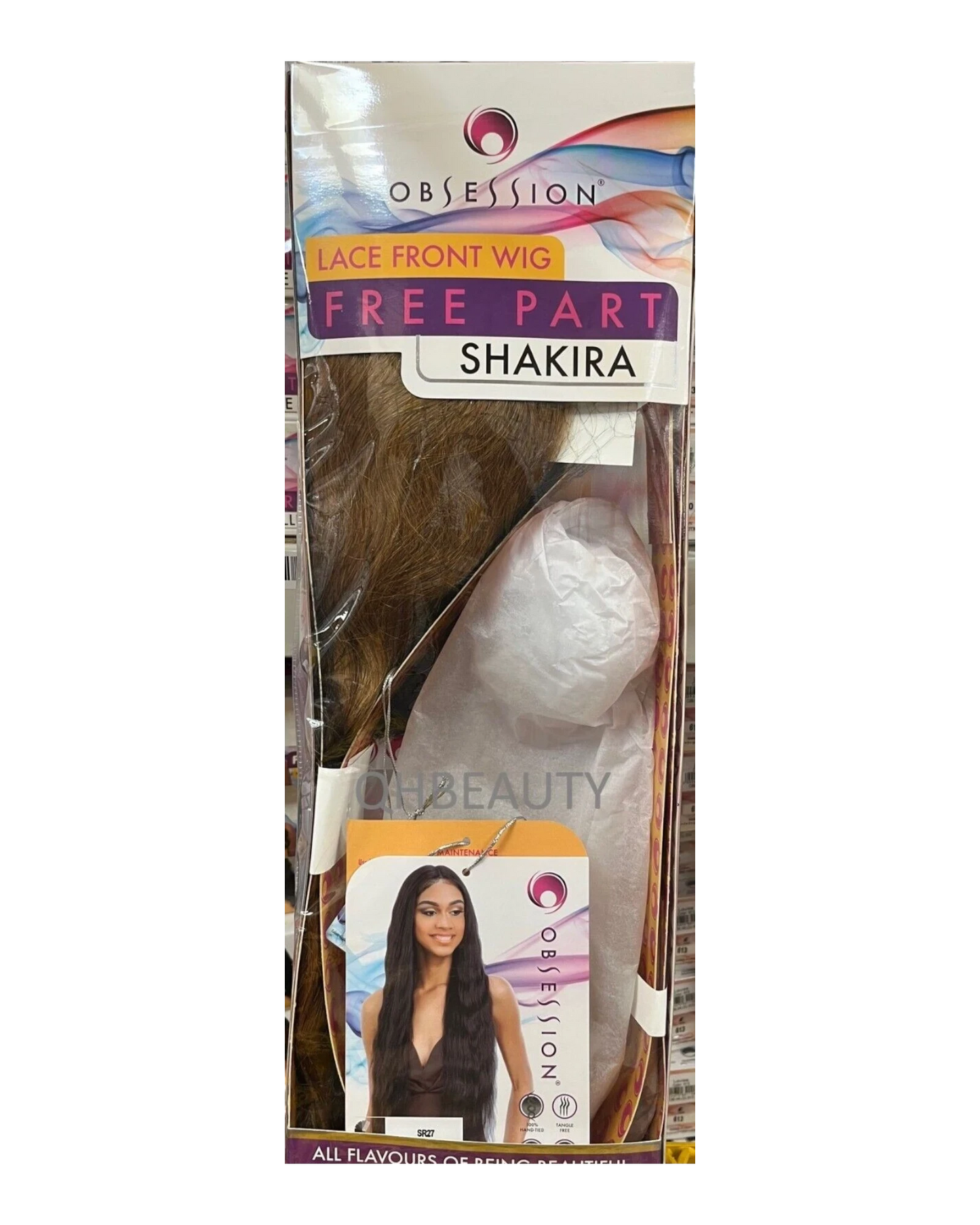 Obsession Synthetic Lace Front Free Part 100 % Hand Tied long Hair Wig - SHAKIRA