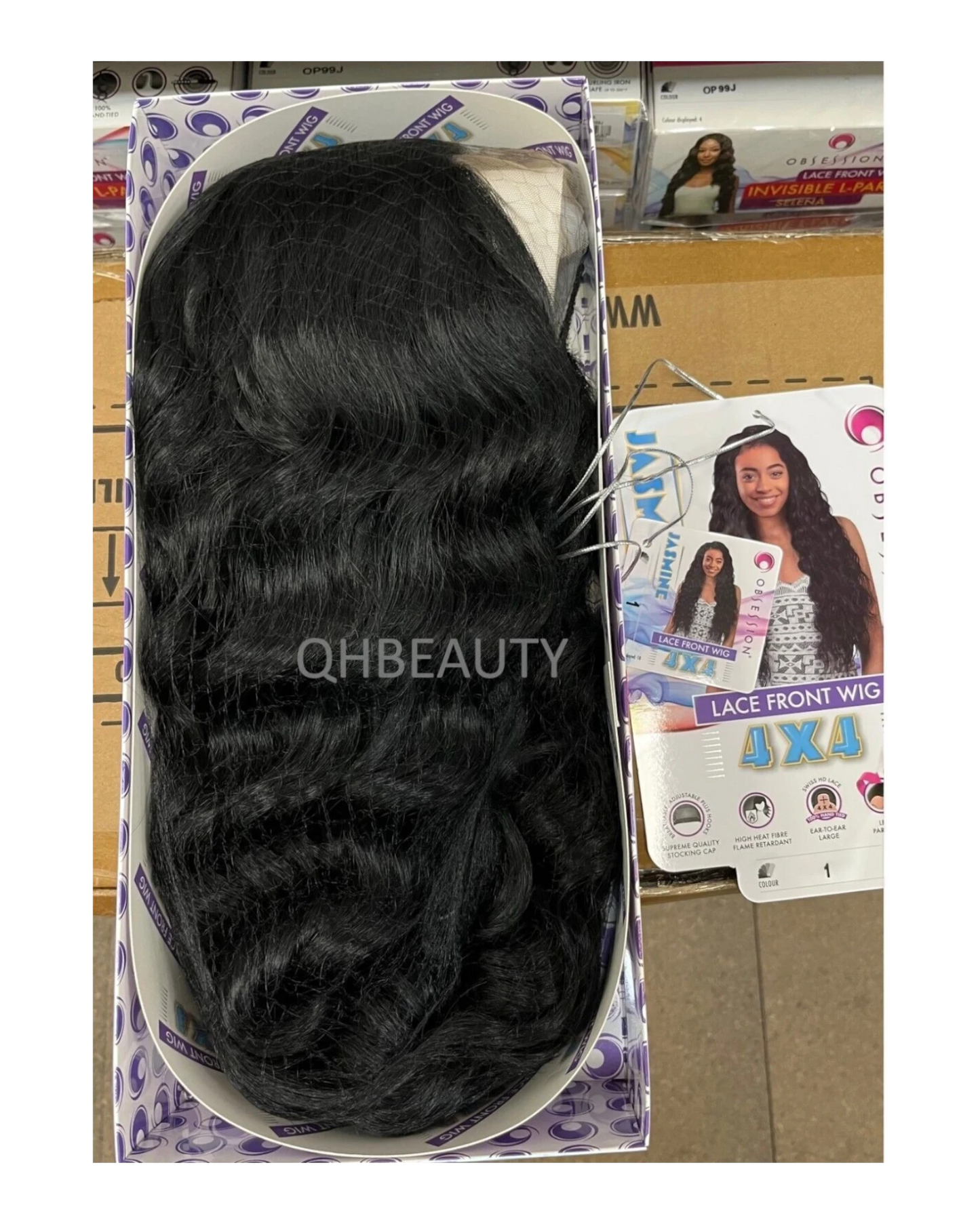 Obsession Synthetic Swiss HD 4x4 Lace Front Free Part Curly Hair Wig - JASMINE