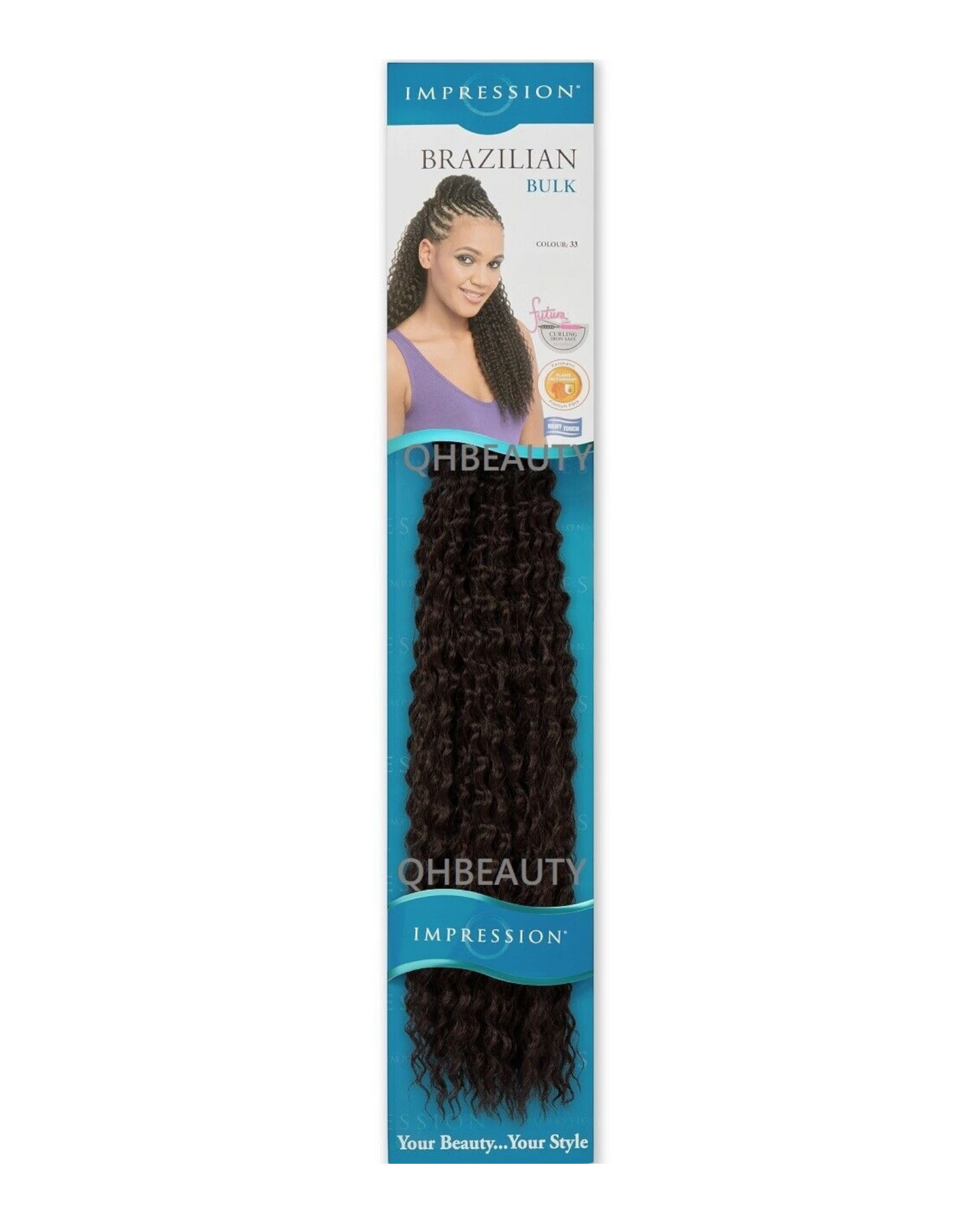 IMPRESSION SYNTHETIC CROCHET LONG HAIR EXTENSION BRAIDS - BRAZILIAN 20 INCH