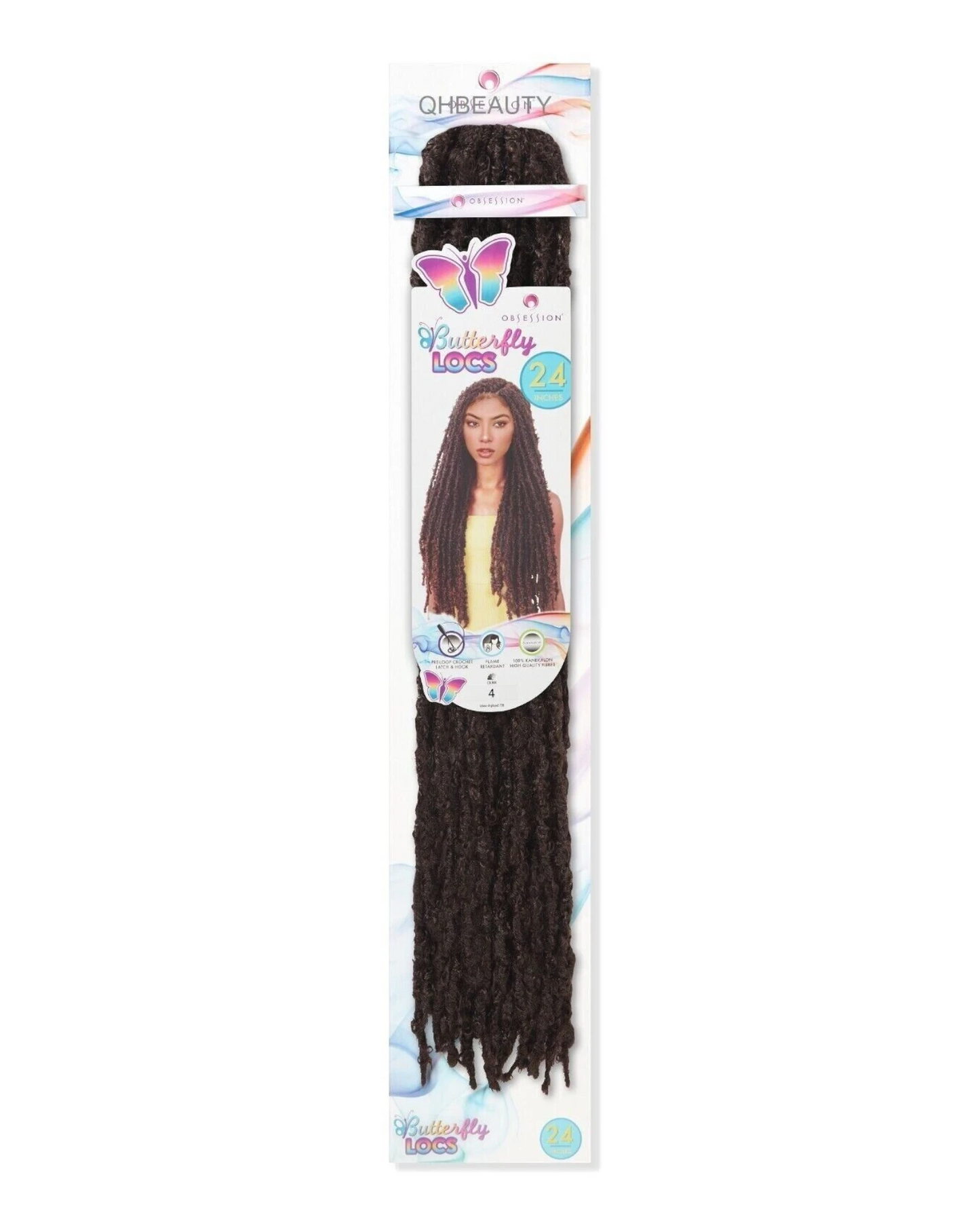 OBSESSION SYNTHETIC CROCHET HAIR EXTENSION PRE LOOP BRAID - BUTTERFLY LOC 24''