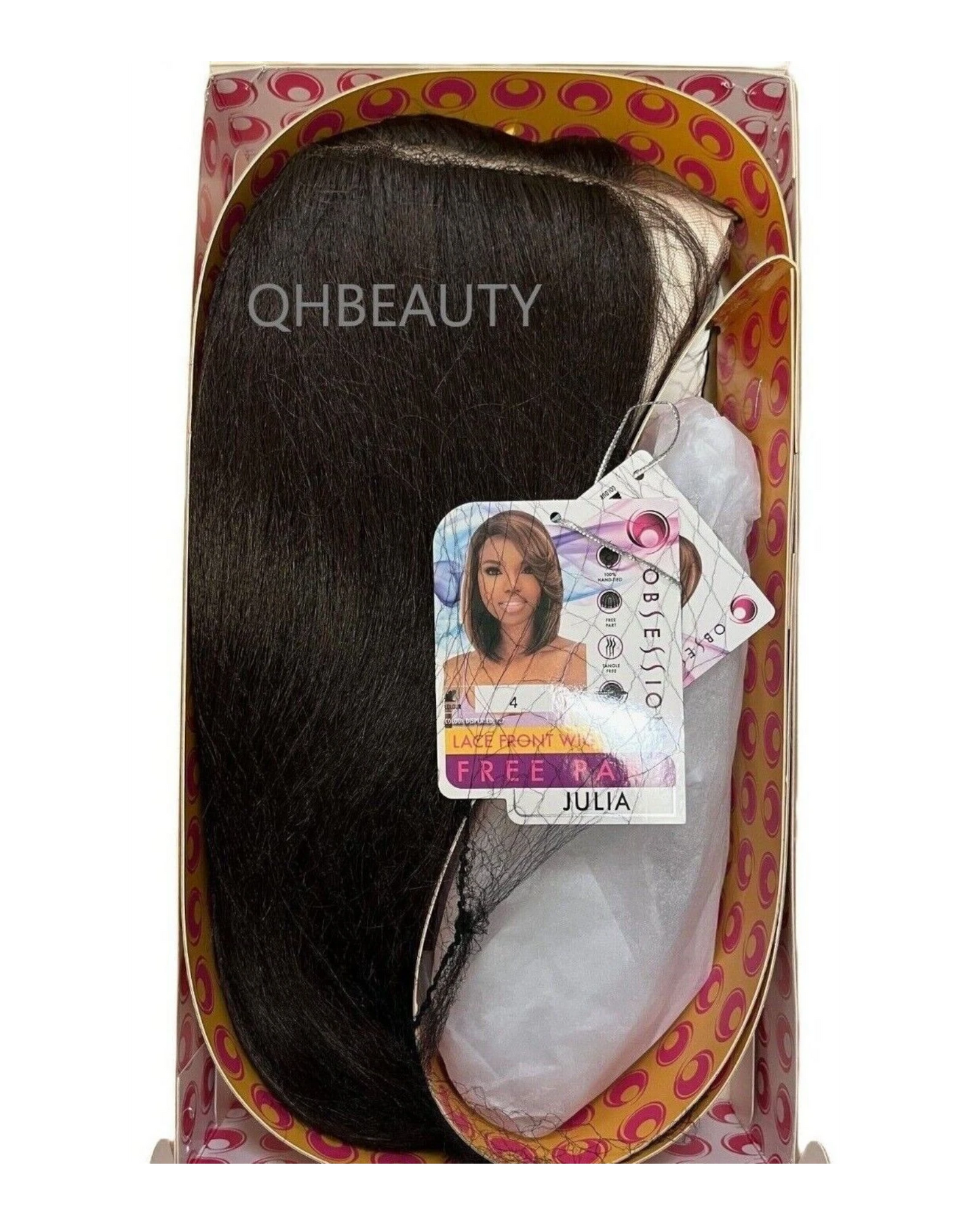 Obsession Synthetic Bob Lace Front Free Part 100% Hand Tied Hair Wig - JULIA