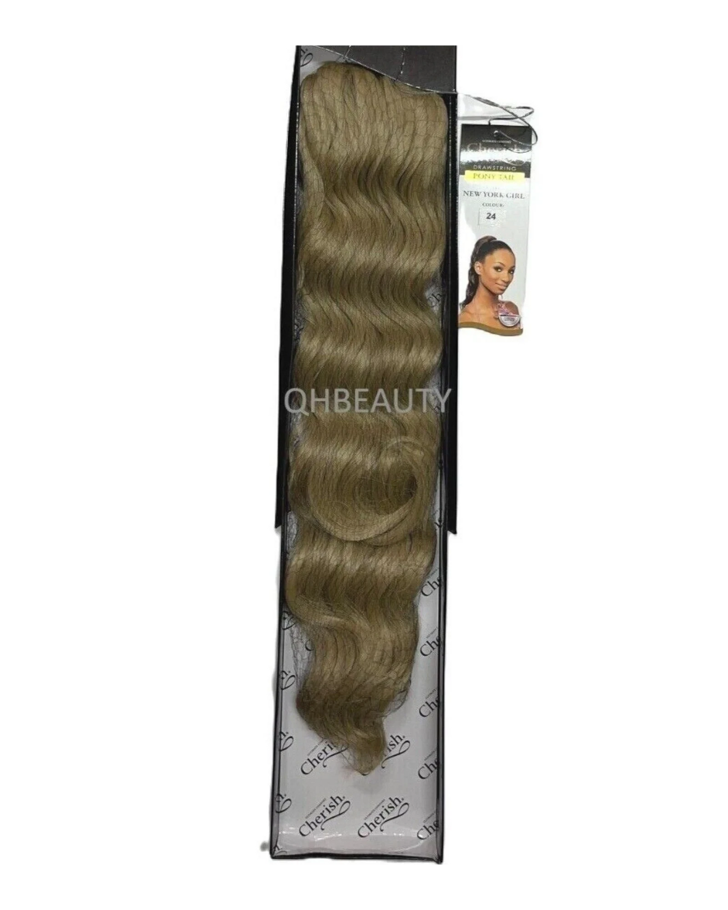 Cherish Synthetic Drawstring Long Curly Hair Extension Ponytail - New York Girl