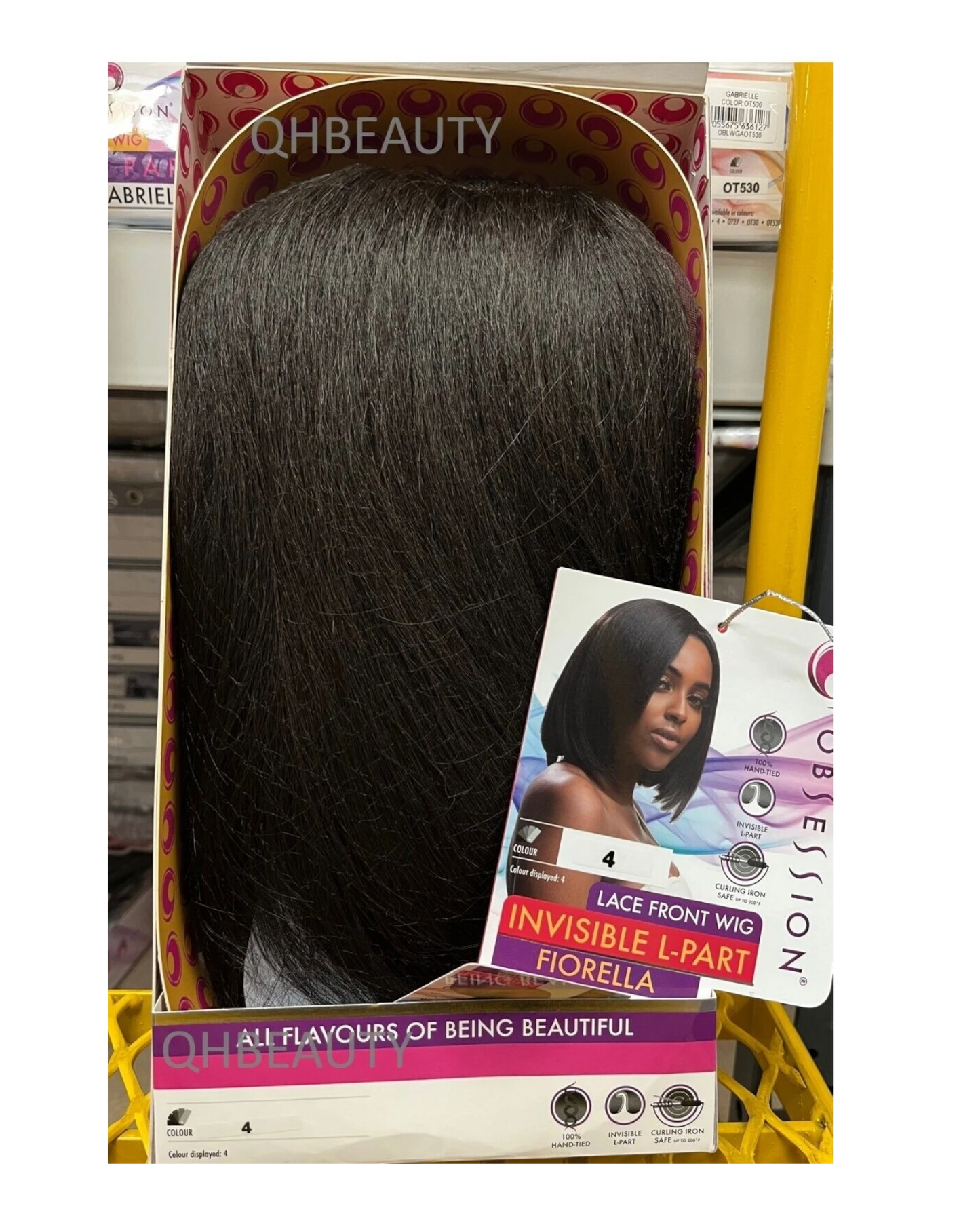 Obsession Synthetic Lace Front Free Part Hand Tied Straight Hair Wig - FIORELLA