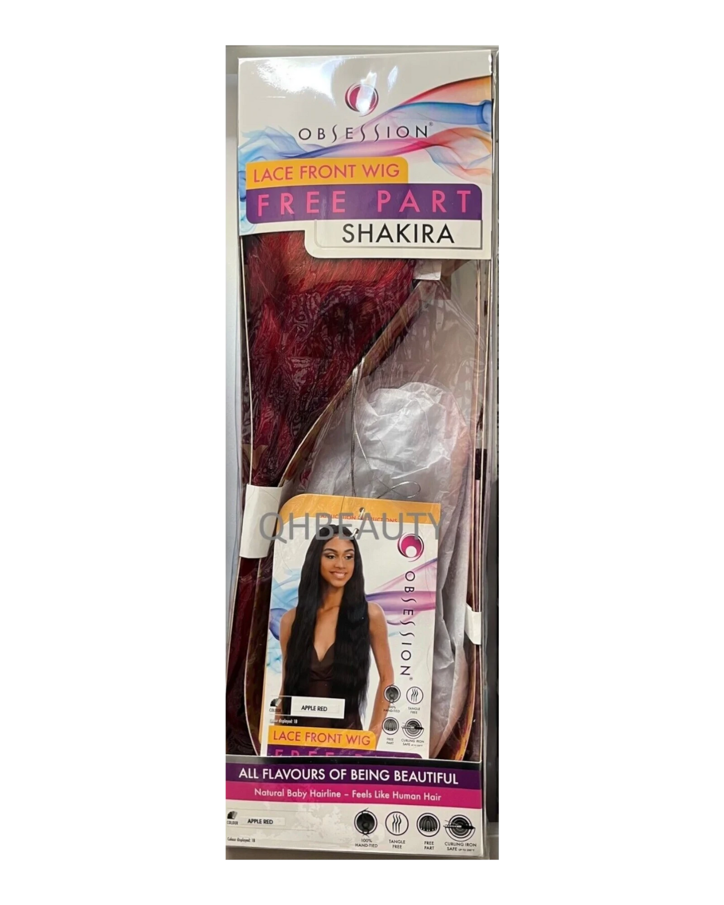 Obsession Synthetic Lace Front Free Part 100 % Hand Tied long Hair Wig - SHAKIRA