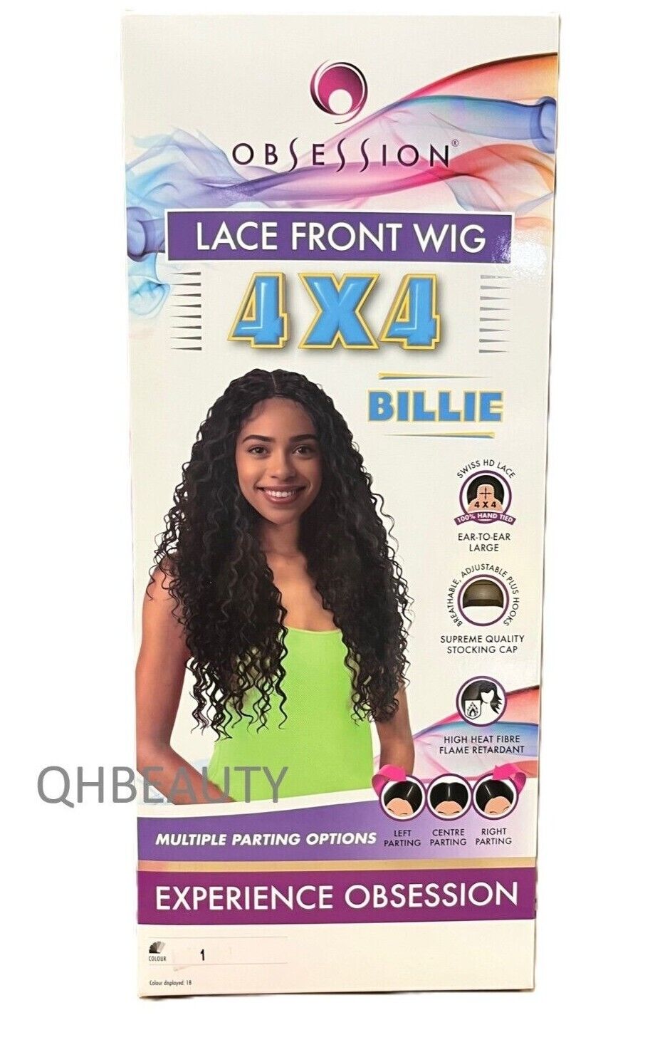 Obsession Synthetic Swiss HD 4x4 Lace Front Free Part Curly Hair Wig - BILLIE