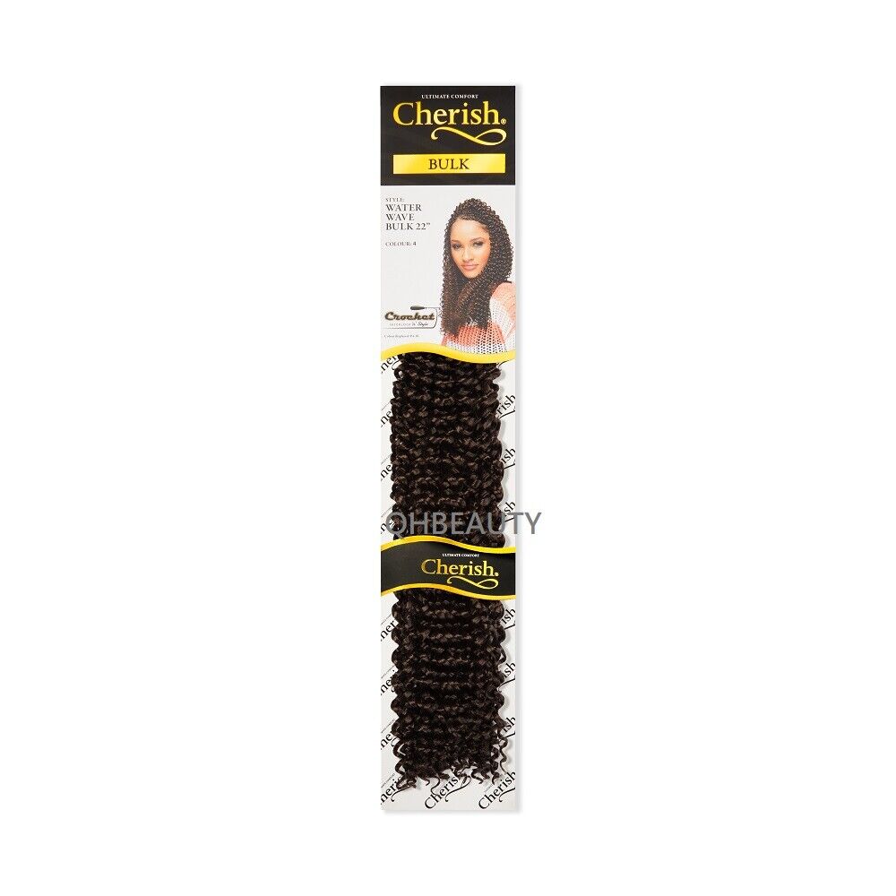 CHERISH SYNTHETIC BULK CROCHET BRAID TIGHT CURL HAIR EXTENSION - WATER WAVE 22"