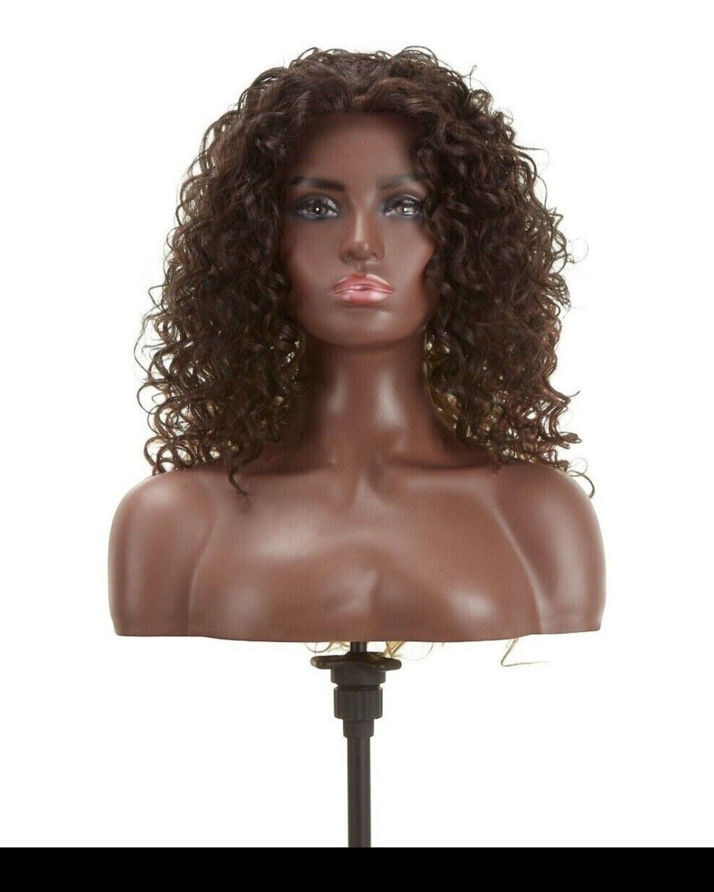 Impression Synthetic Natural Hair Line Long Curly Lace L Part Hair Wig - Emma